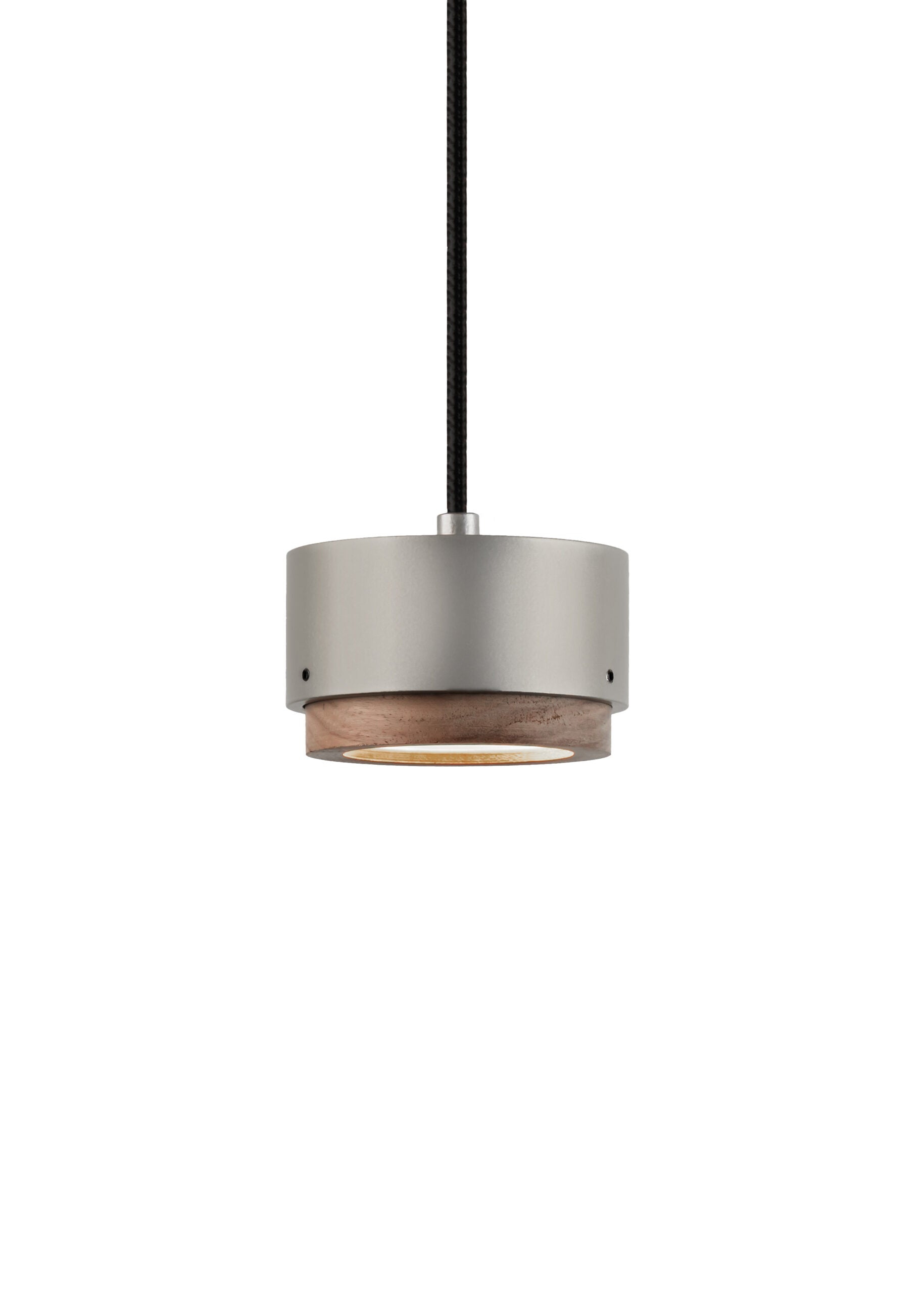 Závěsné svítidlo JUBI hliník s ořechovým dřevem