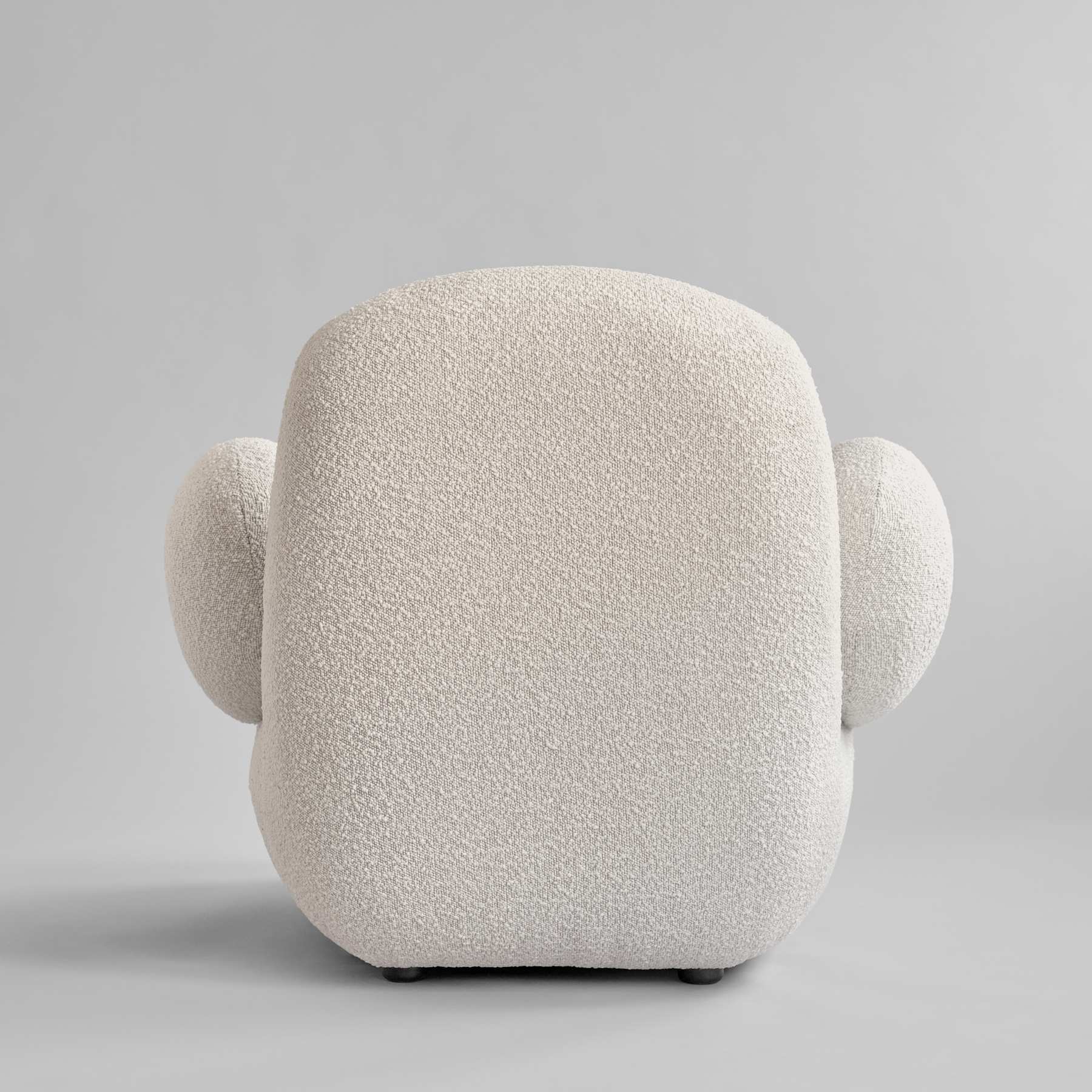 Křeslo TOE FLAT bílé bouclé