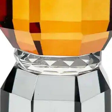 Svícen THYRA šedý s jantarovým