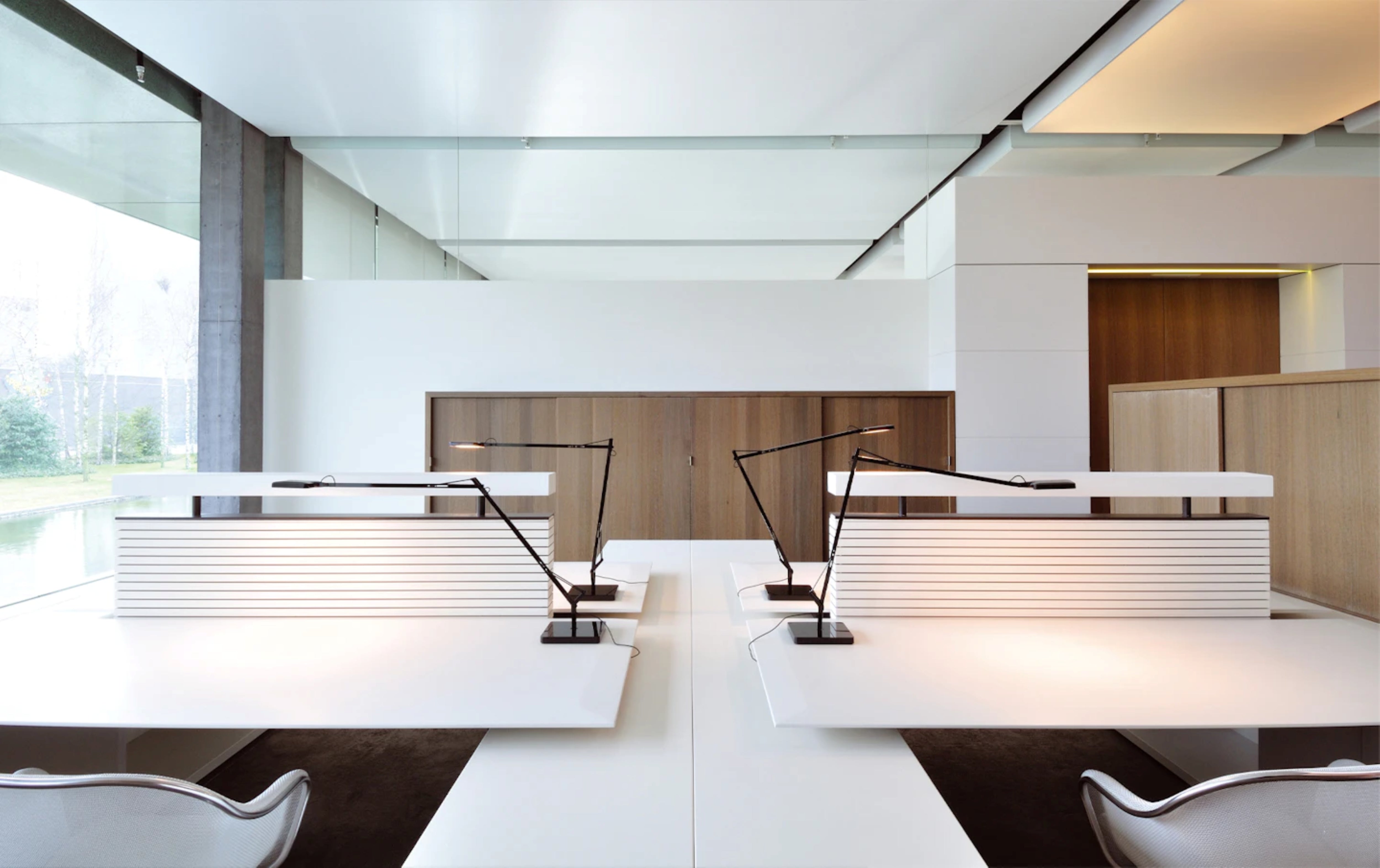 Stojací lampa na čtení KELVIN LED bílá