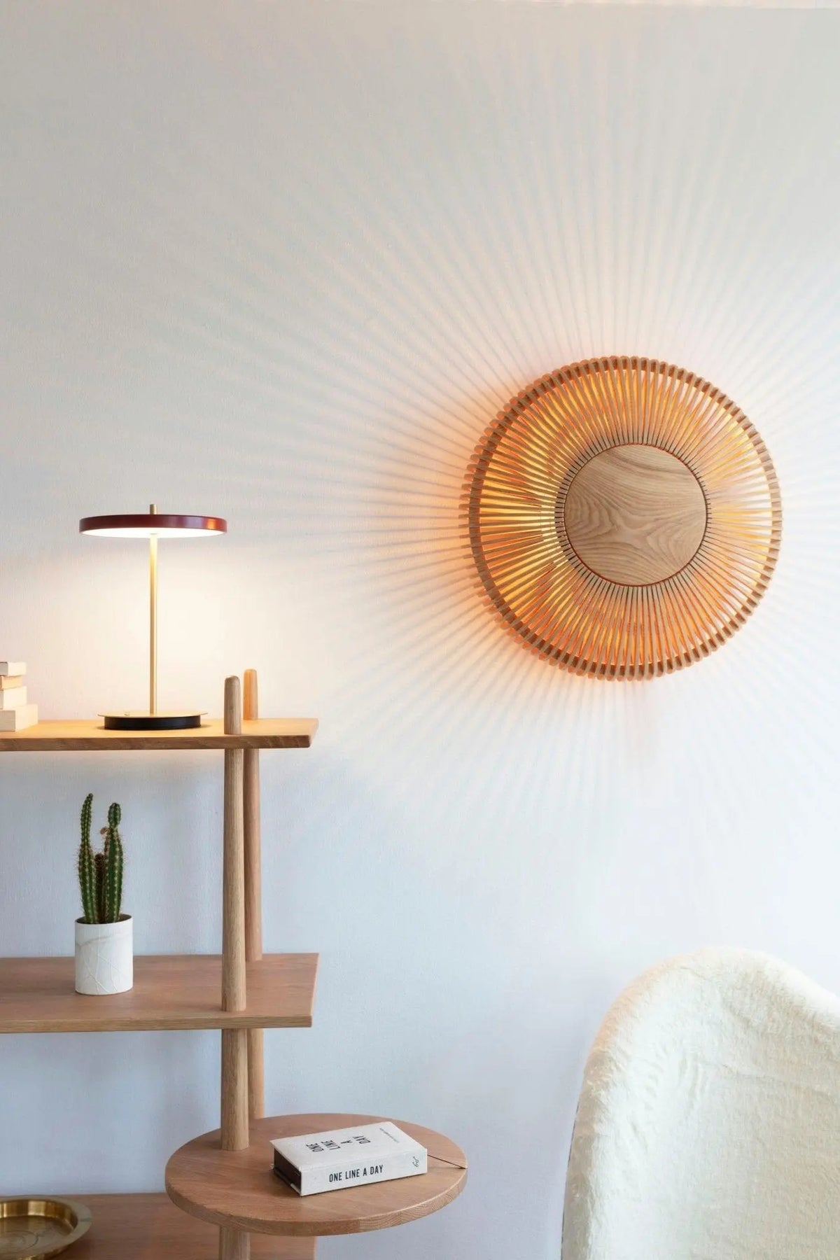Kinkiet CLAVA UP WOOD dąb – lampa ścienna