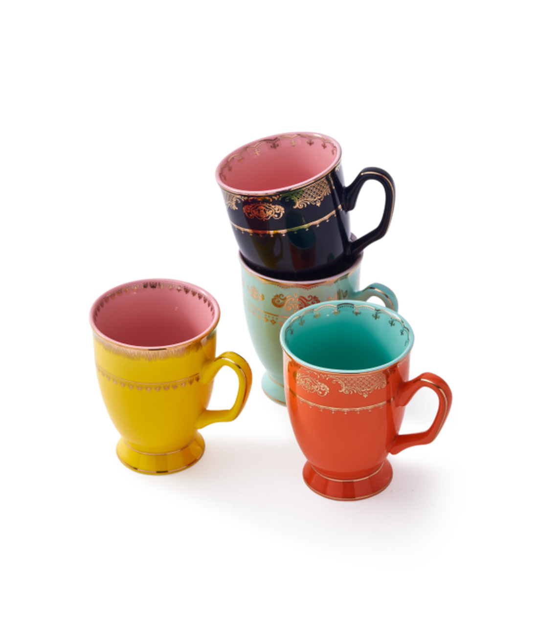Sada hrnků DĚDEK barevná porcelán