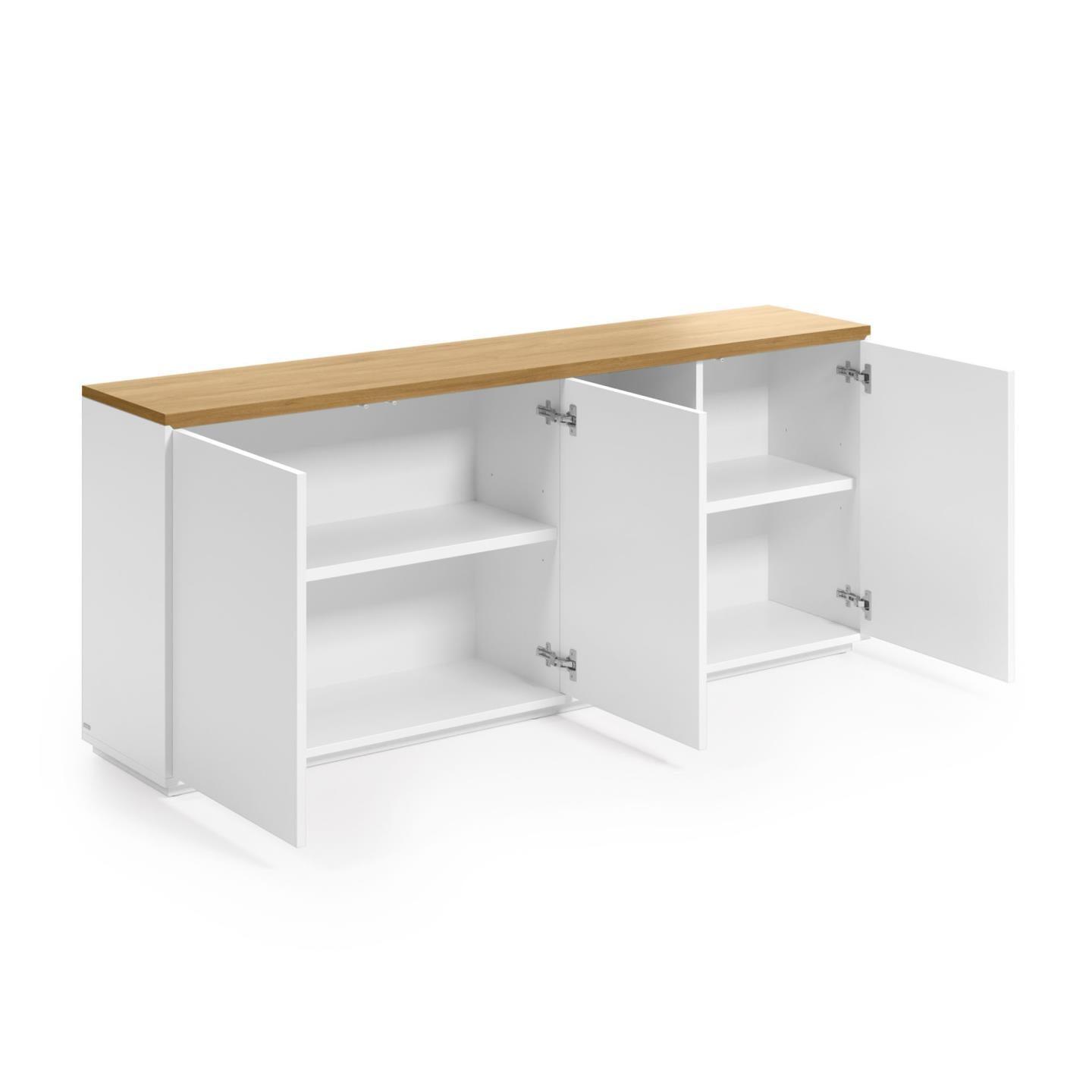 Komoda 3-drzwiowa ABILEN biały La Forma Eye on Design