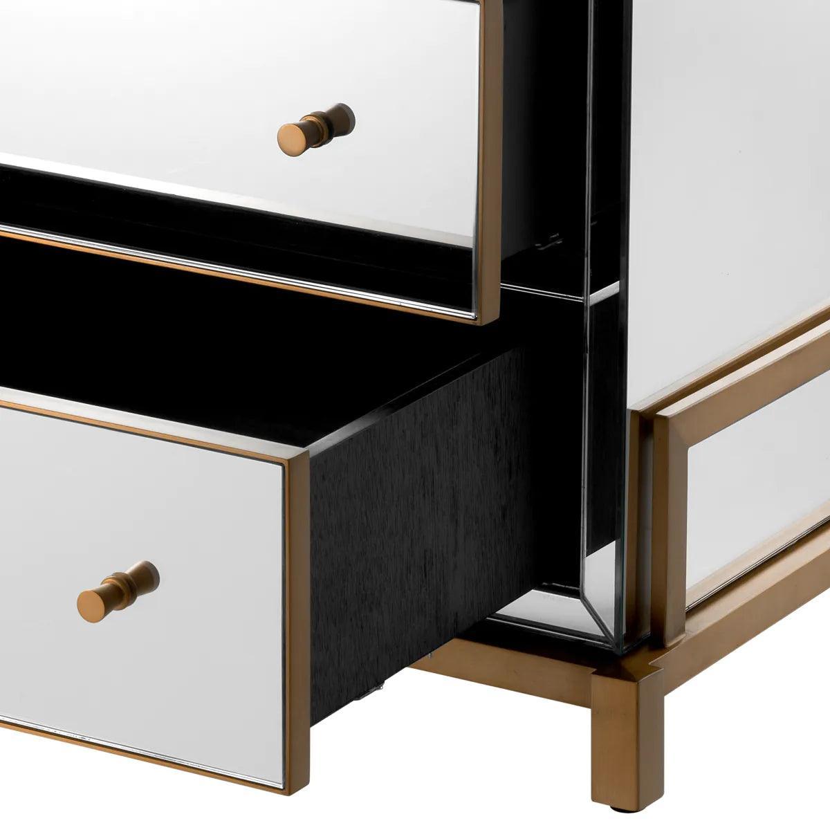 Komoda CLARINGTON lustrzany z mosiężnym wykończeniem Eichholtz Eye on Design