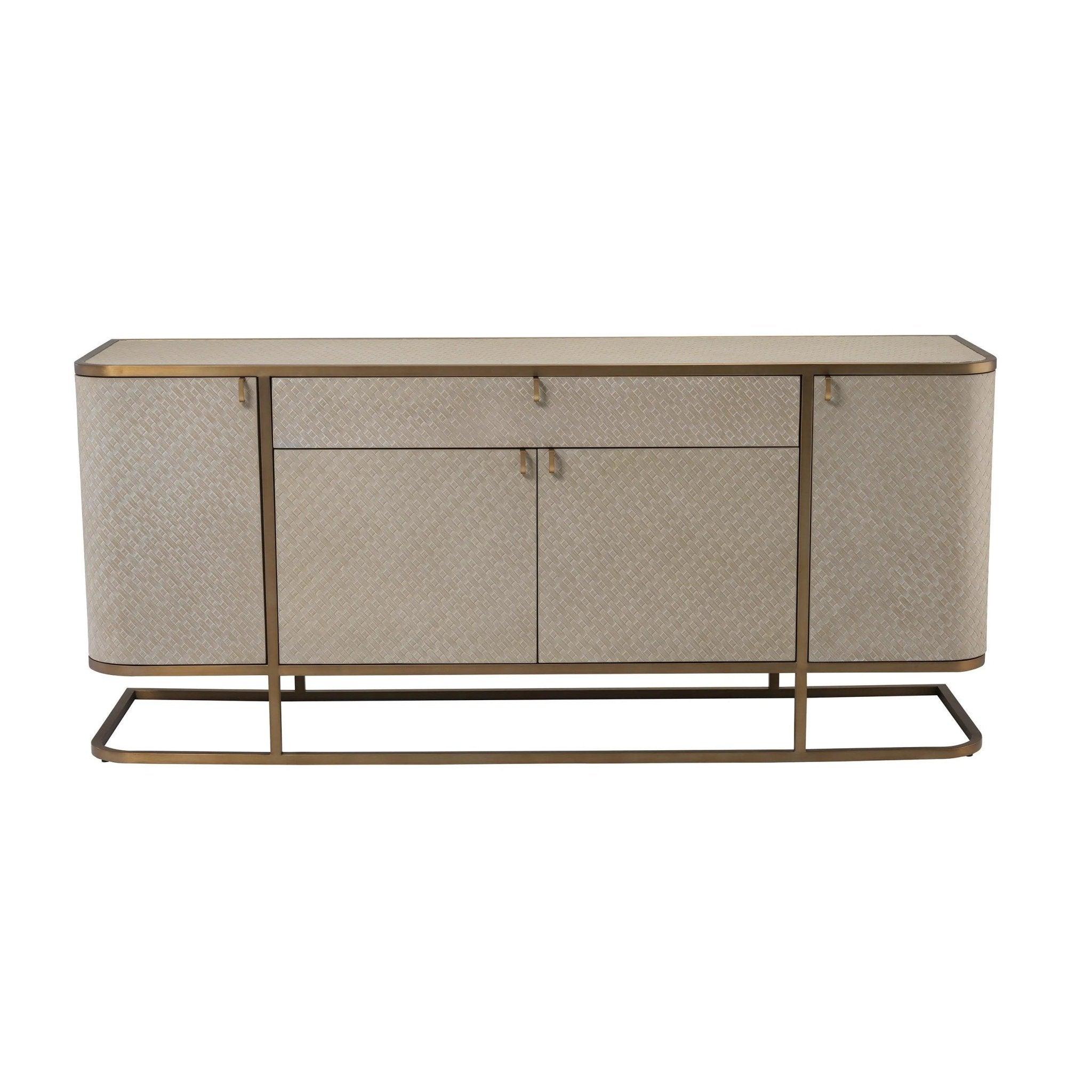 Komoda NAPA VALLEY jasnobrązowy fornir dębowy z mosiężnym wykończeniem Eichholtz Eye on Design