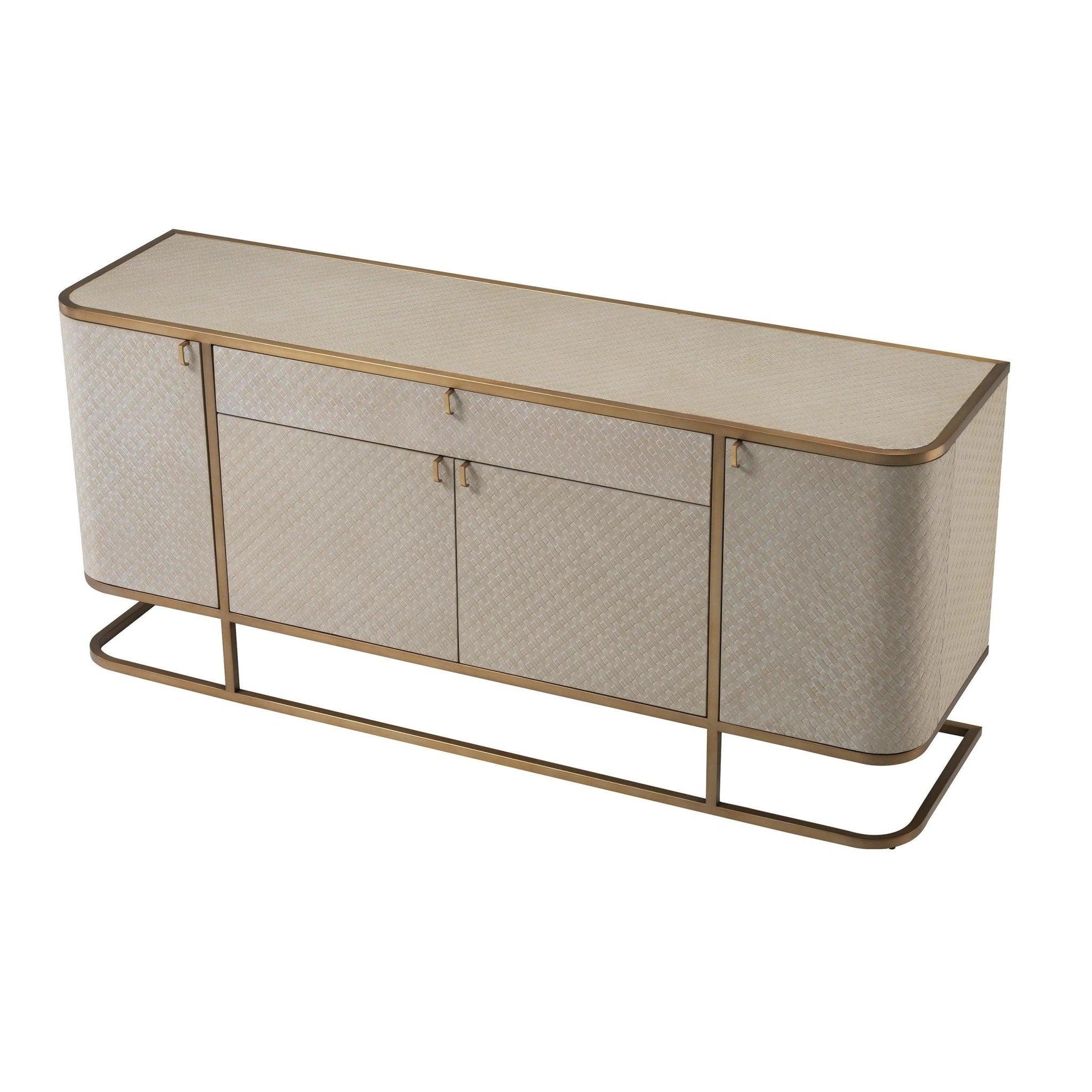 Komoda NAPA VALLEY jasnobrązowy fornir dębowy z mosiężnym wykończeniem Eichholtz Eye on Design