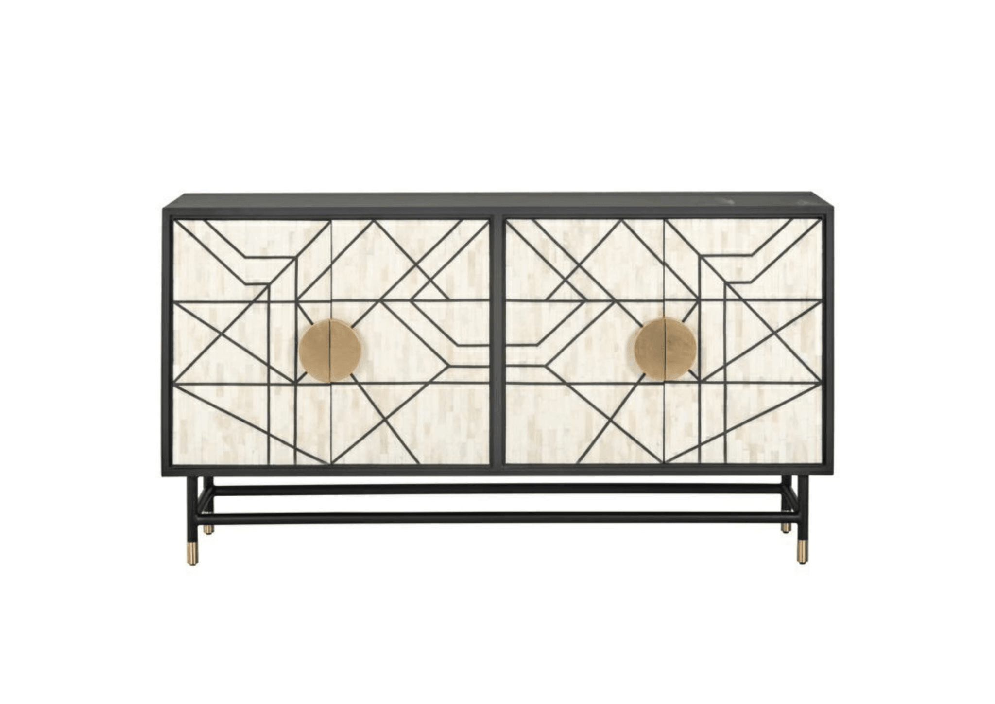 Komoda NOVAS drewno mango ze złotym Richmond Interiors Eye on Design