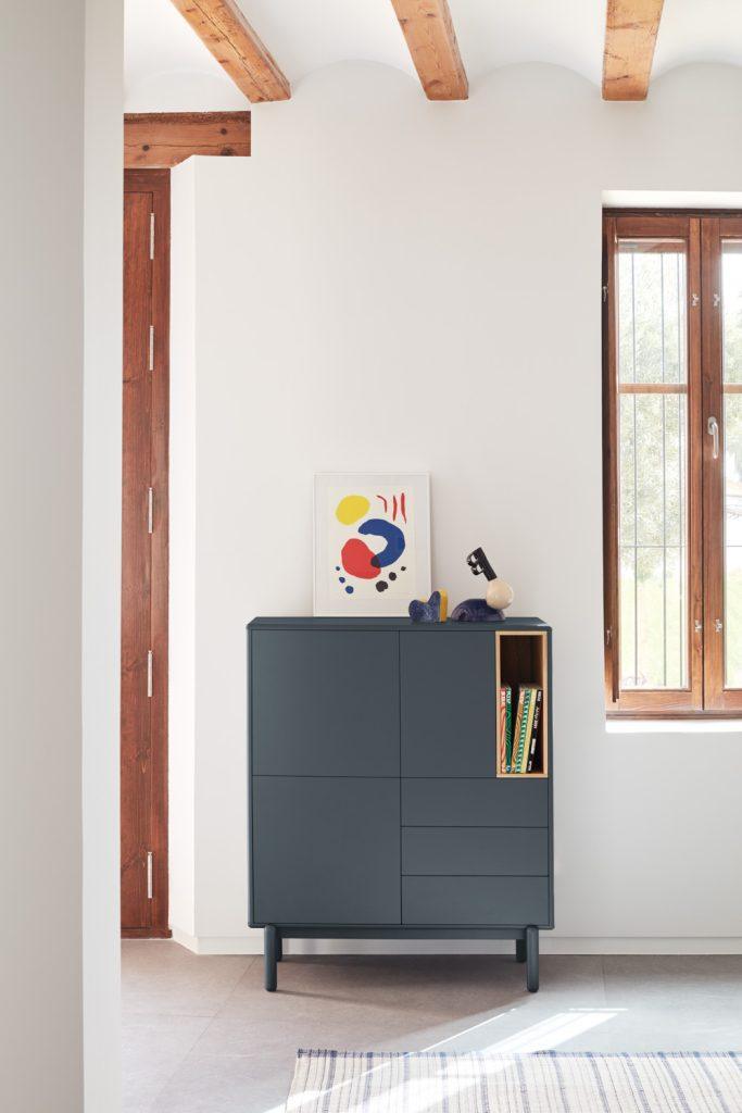 Komoda wysoka CORVO antracytowy Teulat Eye on Design