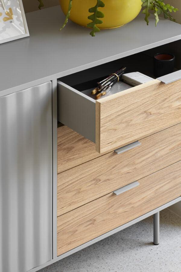 Komoda z szufladami SIERRA szary Teulat Eye on Design