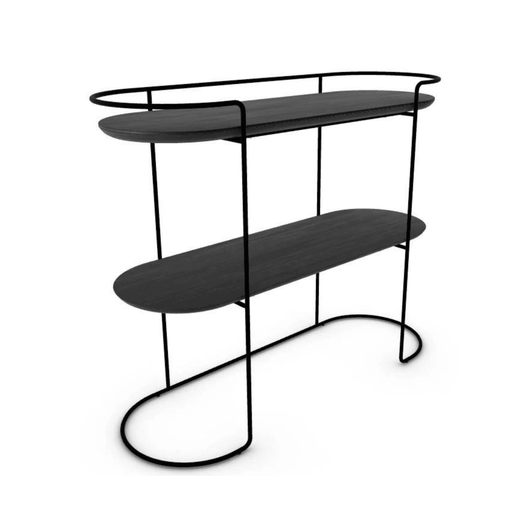 Konsola ATOLLO czarna podstawa Calligaris czarne matowe drewno Eye on Design