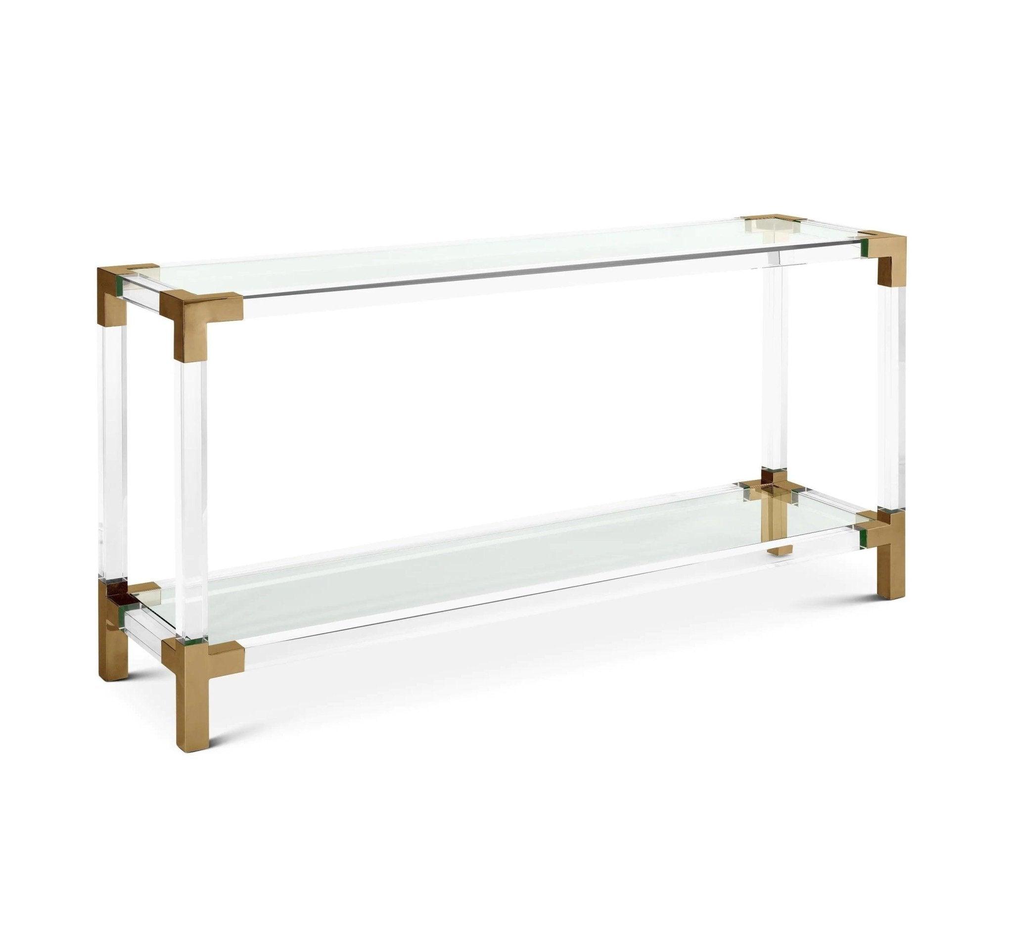 Konsola ROYALTON srebrny z mosiężnym wykończniem Eichholtz Eye on Design