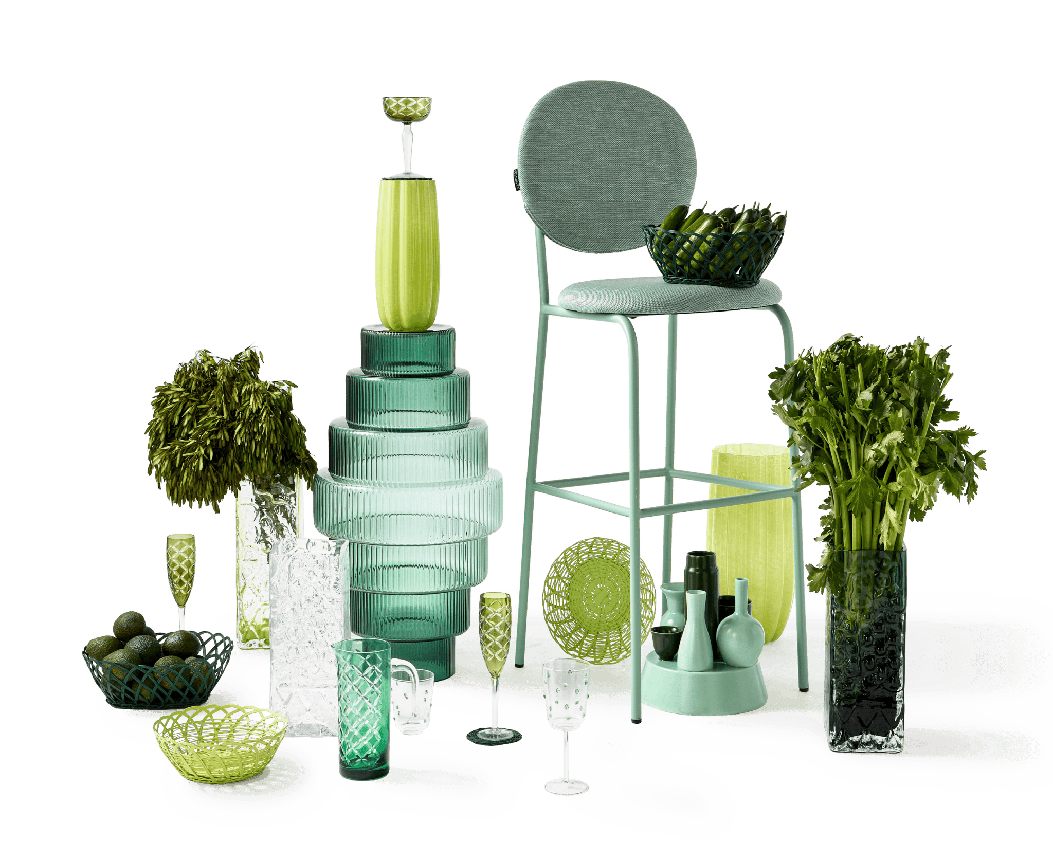 Koszyk BAKKIE OVAL ciemnozielony Pols Potten Eye on Design