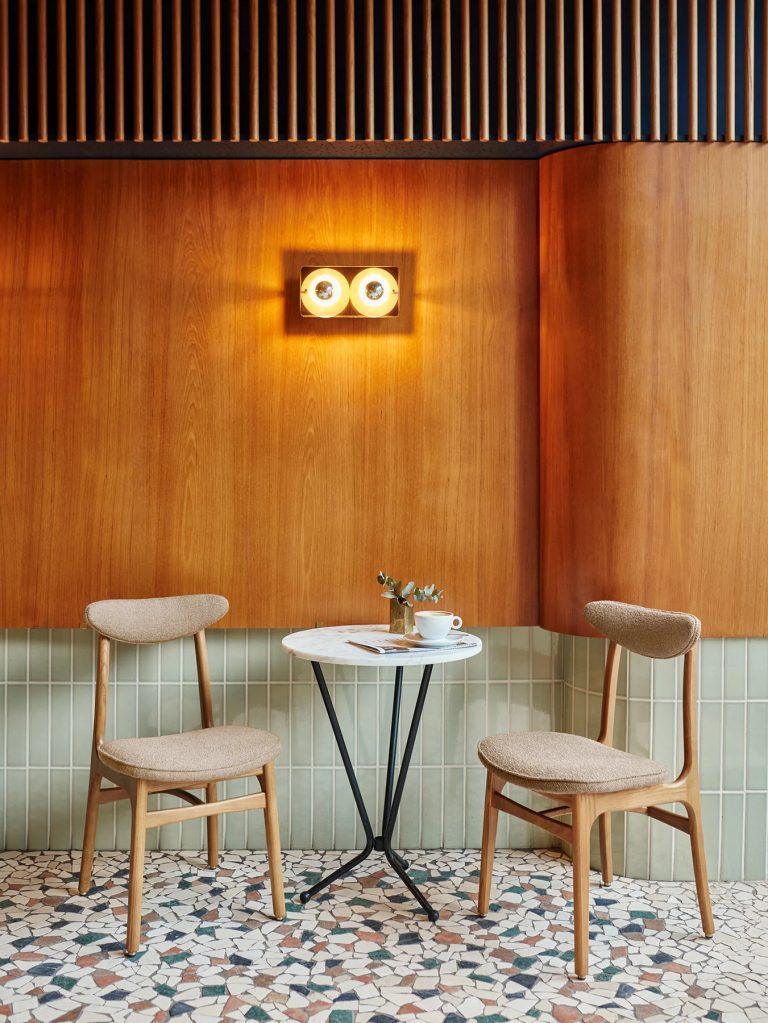 Krzesło 200-190 żółty w tkaninie Marble Mustard 366 concept Eye on Design