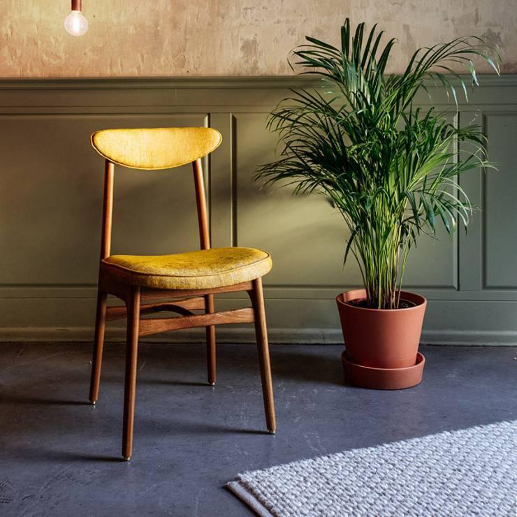 Krzesło 200-190 żółty w tkaninie Shine Velvet Mustard 366 concept Eye on Design