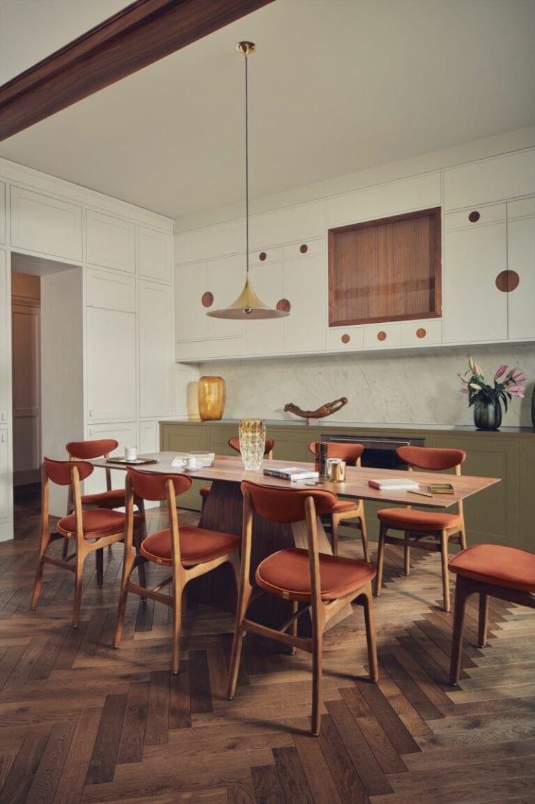 Krzesło 200-190 żółty w tkaninie Shine Velvet Mustard 366 concept Eye on Design