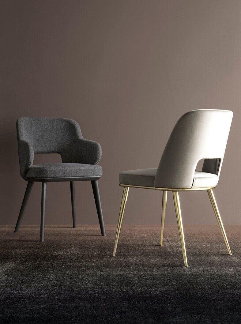 Krzesło aksamitne FOYER piaskowy z metalową podstawą Calligaris Eye on Design