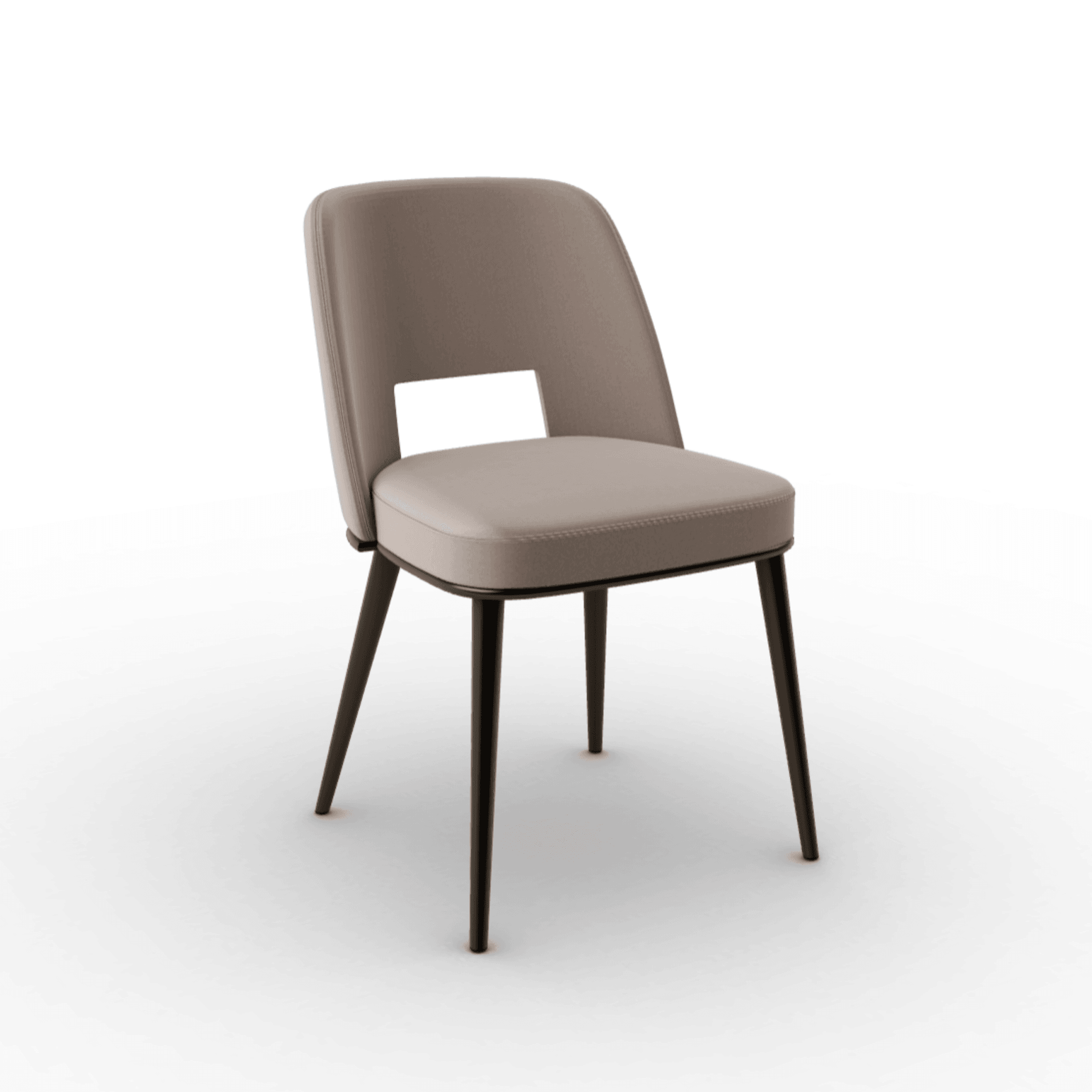 Krzesło aksamitne FOYER piaskowy z metalową podstawą Calligaris matowy brąz Eye on Design