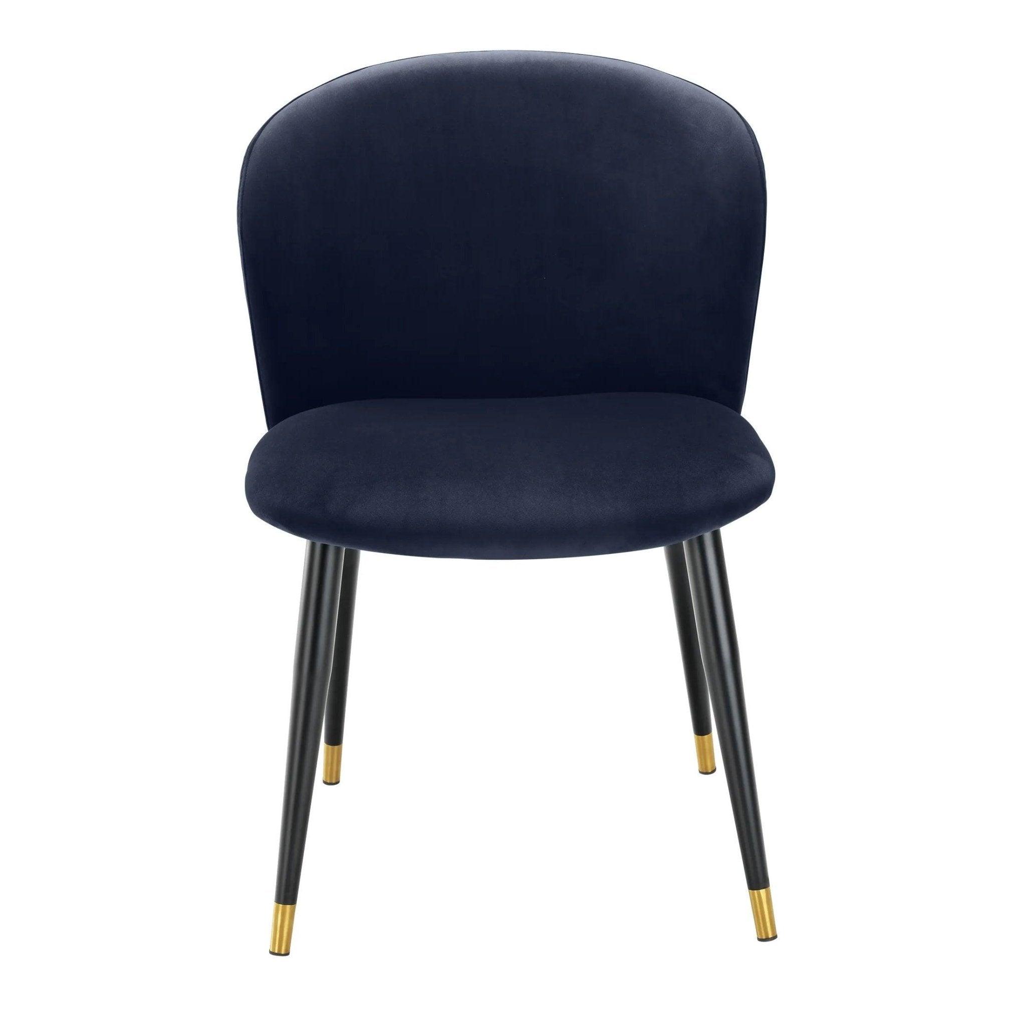 Krzesło aksamitne VOLANTE granatowy Eichholtz Eye on Design