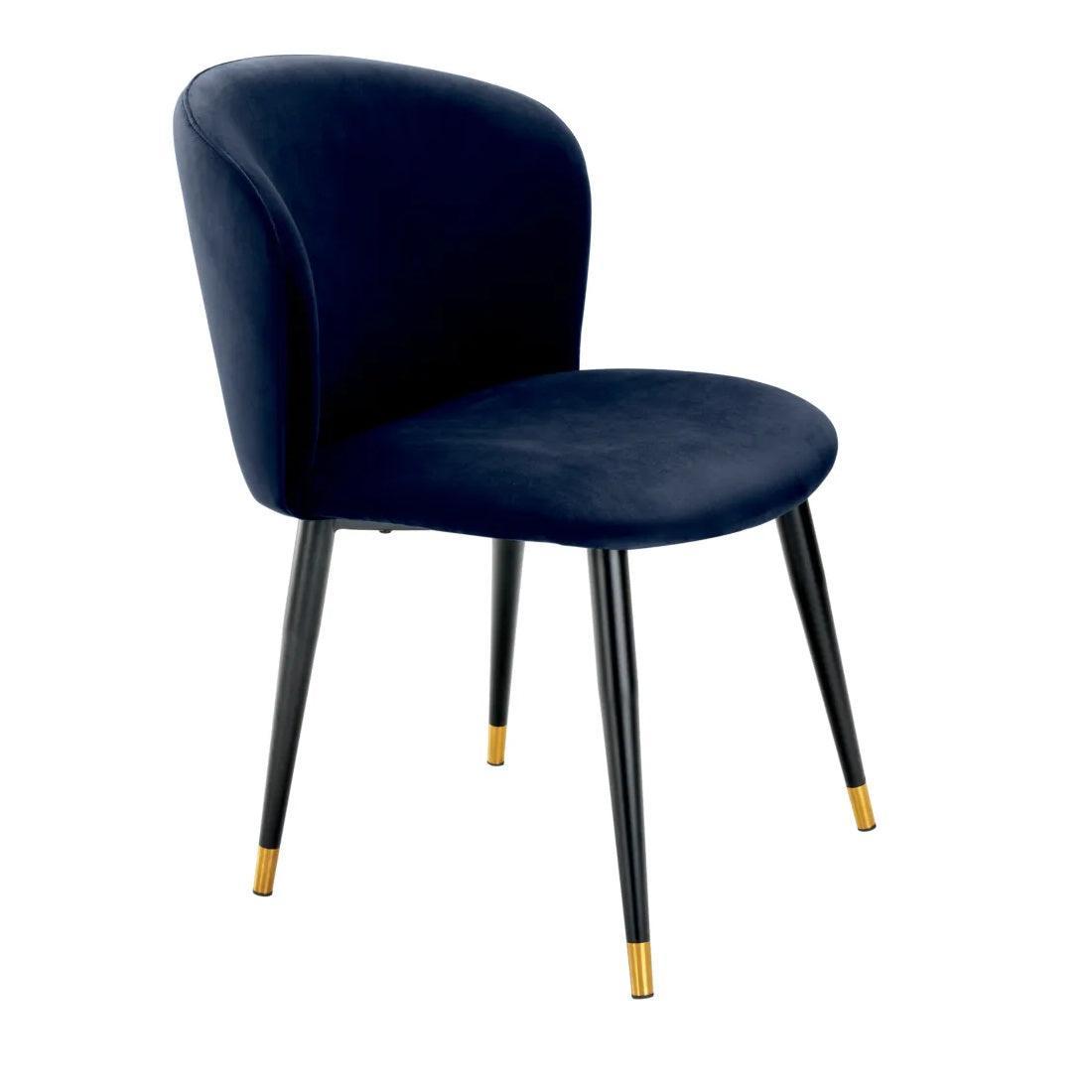 Krzesło aksamitne VOLANTE granatowy Eichholtz Eye on Design