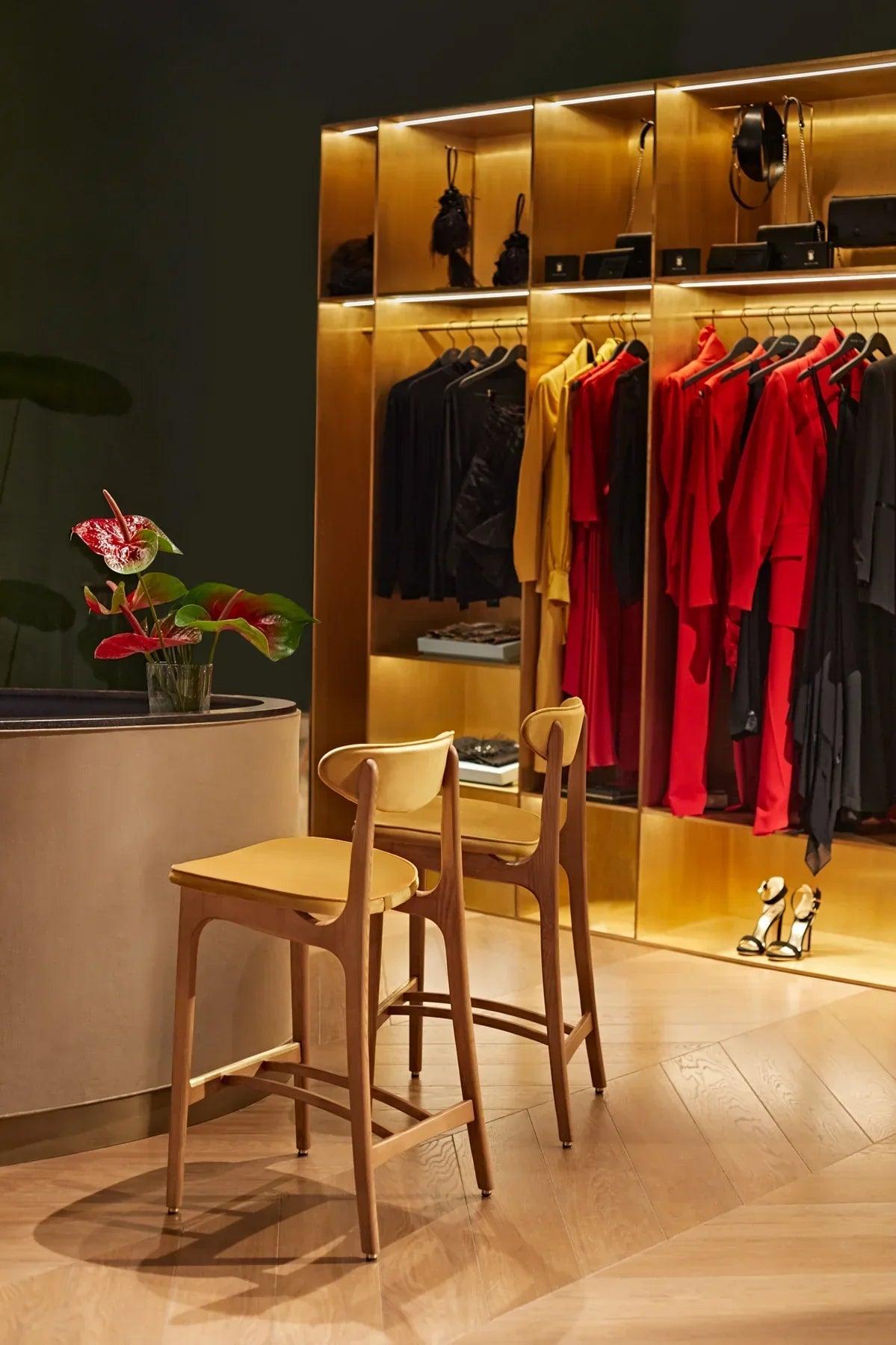 Krzesło barowe 200-190 biały w tkaninie Marble White 366 concept Eye on Design