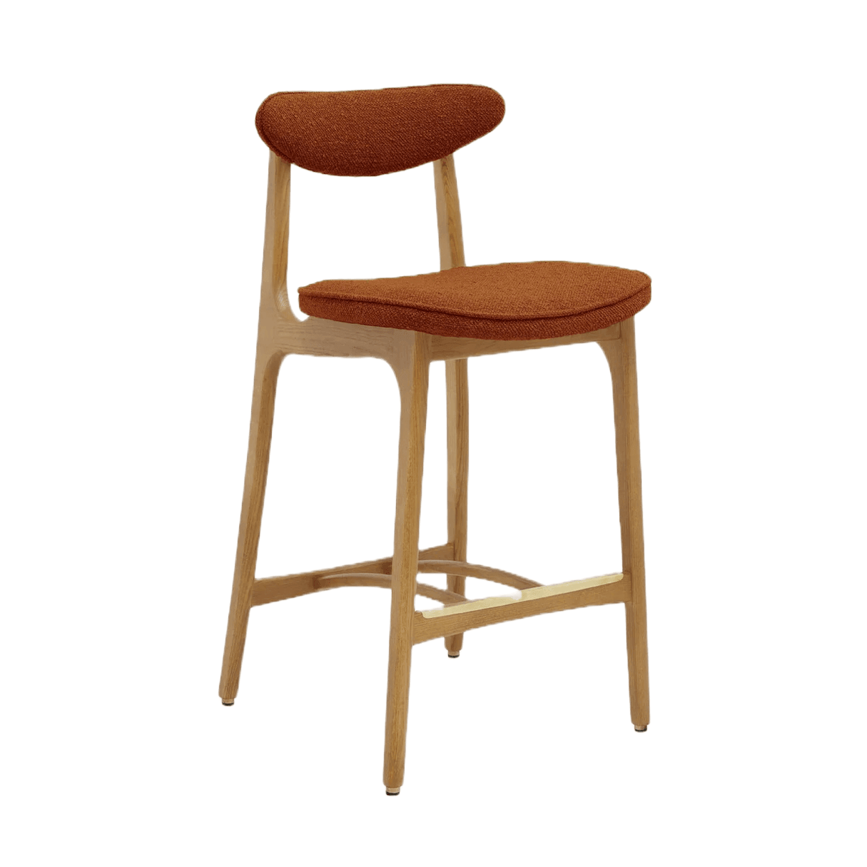 Krzesło barowe 200-190 czerwony w tkaninie Boucle Sierra 366 concept Eye on Design