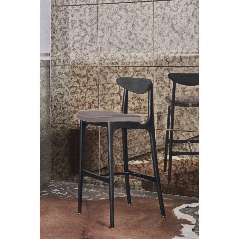 Krzesło barowe 200-190 MIX żółty w tkaninie Marble Mustard 366 concept Eye on Design