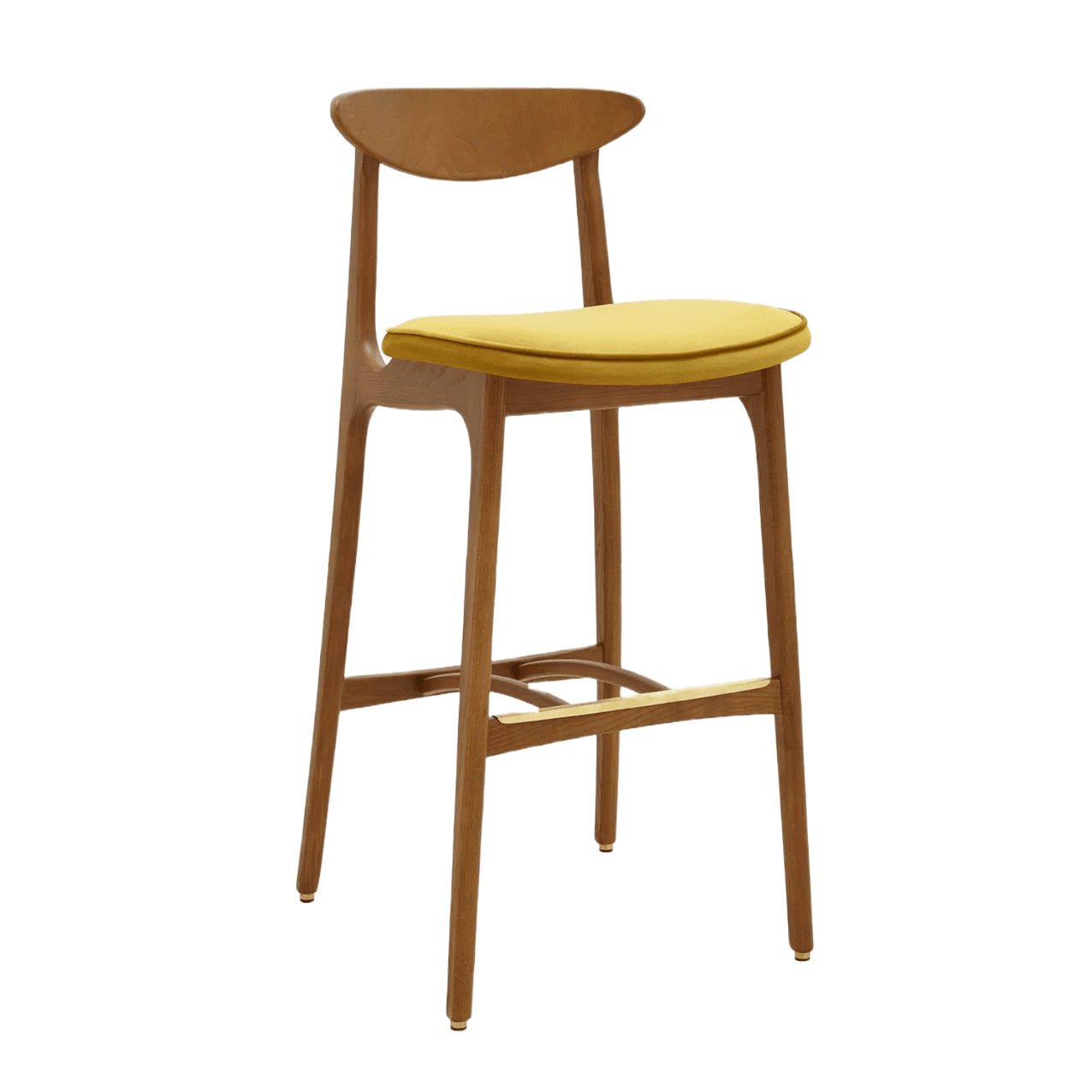 Krzesło barowe 200-190 MIX żółty w tkaninie Shine Velvet Mustard 366 concept Eye on Design