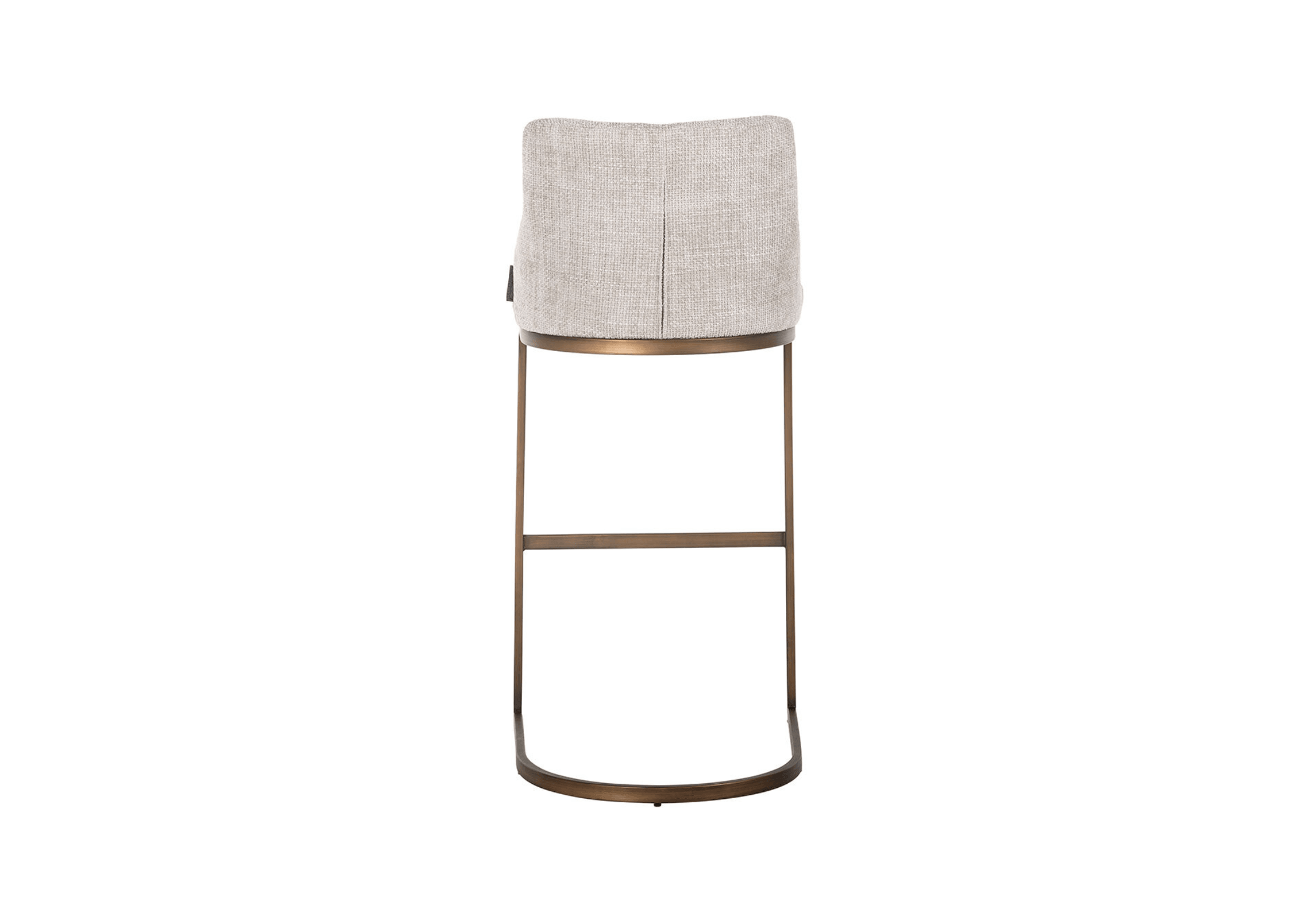 Krzesło barowe BOLTON jasnoszary z mosiężną podstawą Richmond Interiors Eye on Design