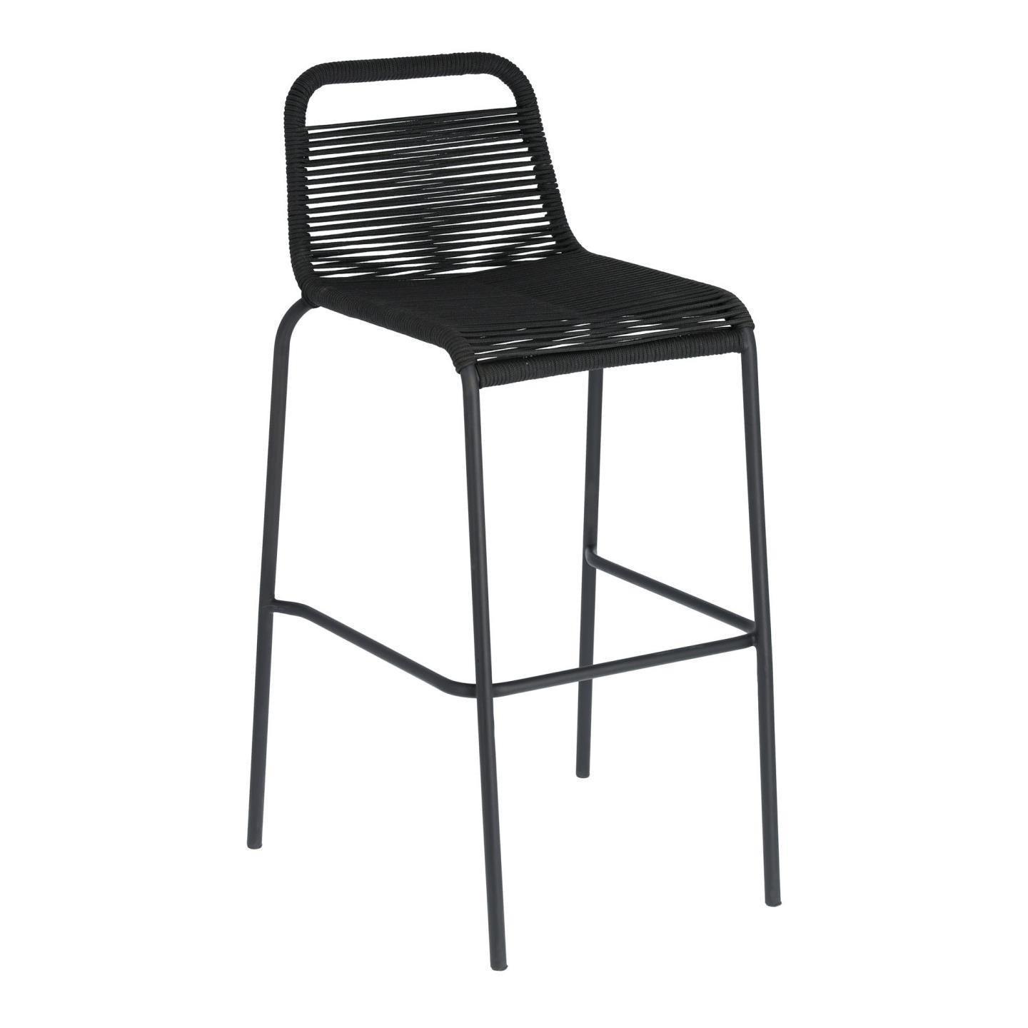 Krzesło barowe ogrodowe LAMBTON czarny La Forma 74 cm Eye on Design