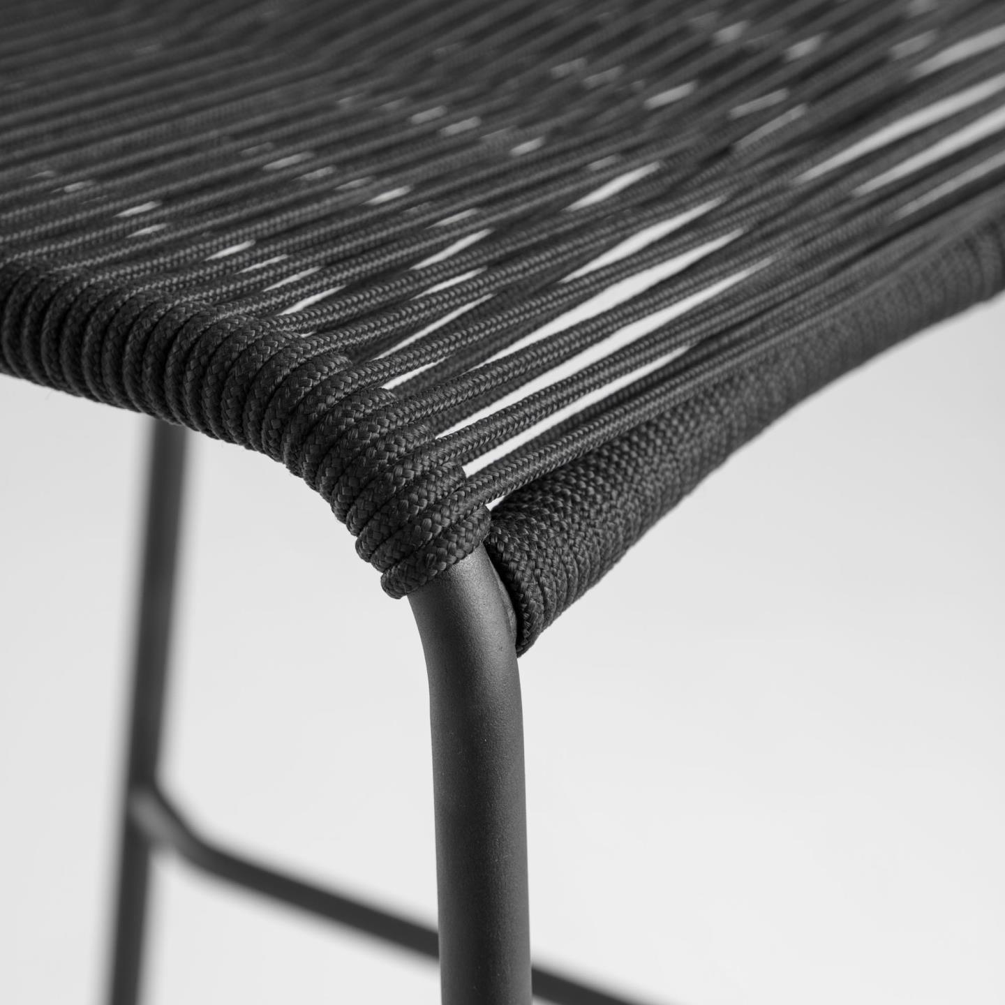 Krzesło barowe ogrodowe LAMBTON czarny La Forma Eye on Design