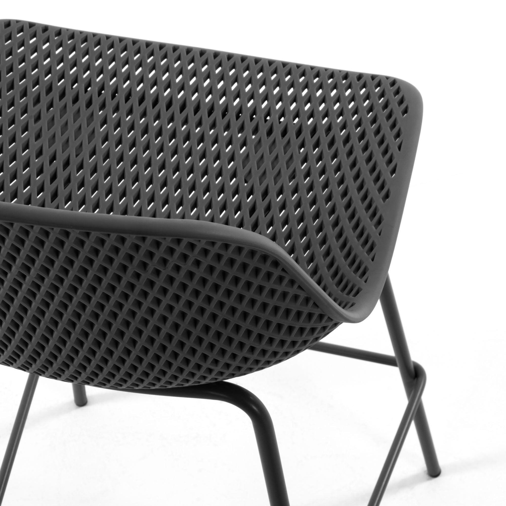 Krzesło barowe ogrodowe QUINBY szary La Forma Eye on Design