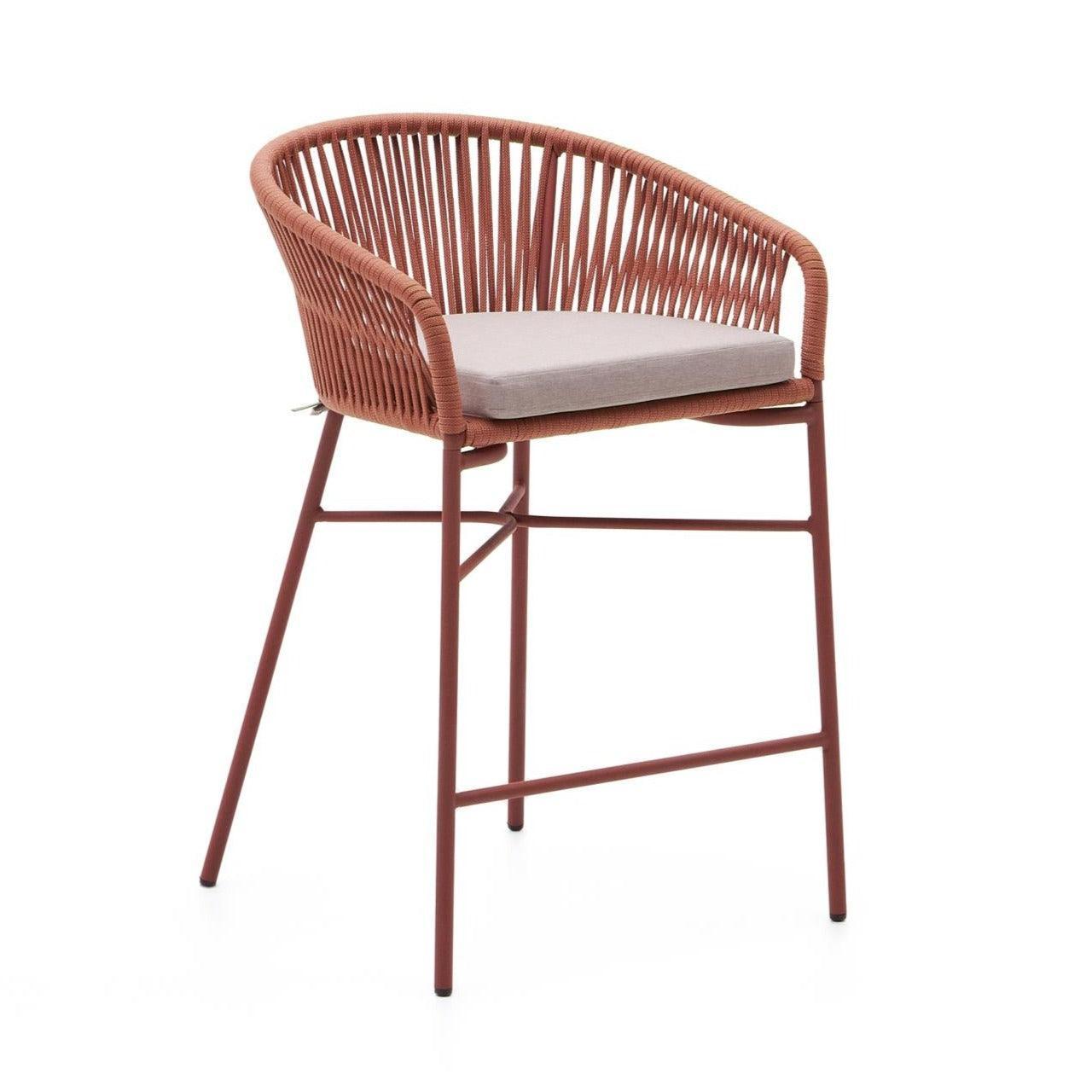 Krzesło barowe ogrodowe YANET ceglany La Forma Eye on Design