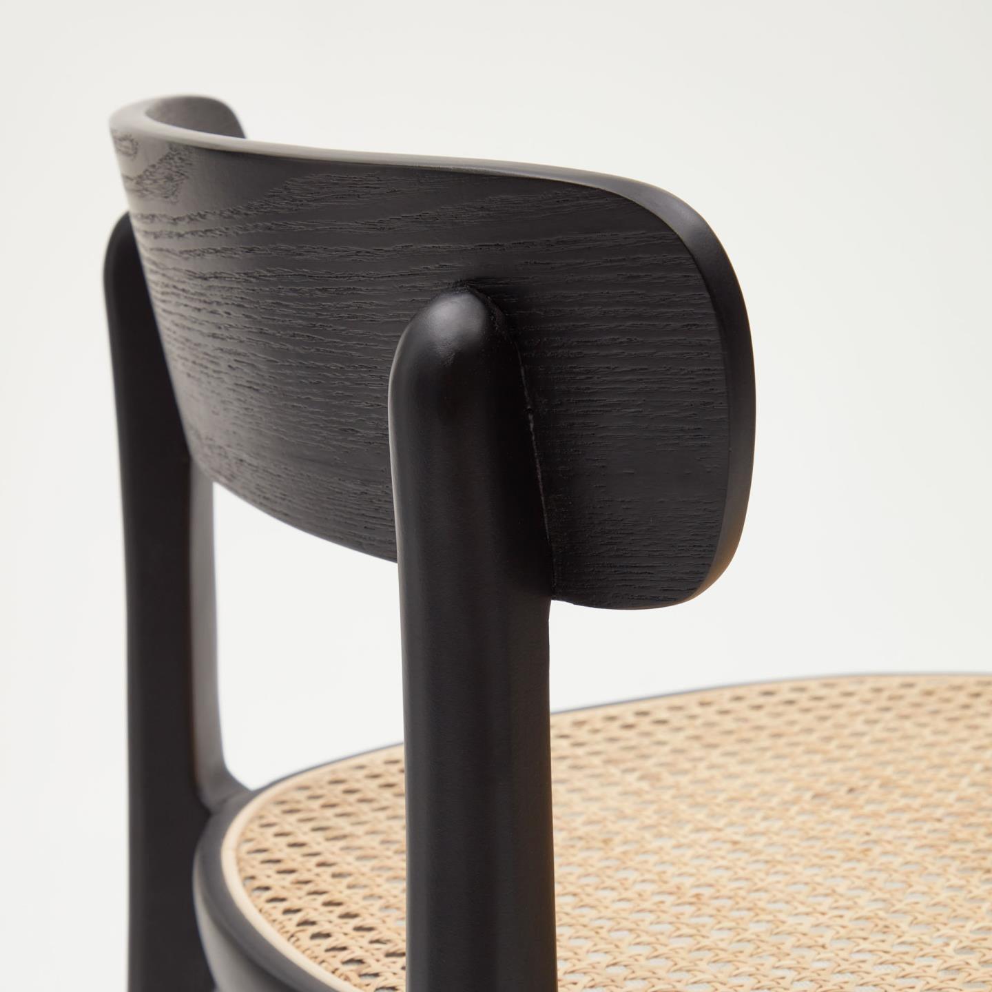 Krzesło barowe ROMANE czarne drewno bukowe La Forma Eye on Design