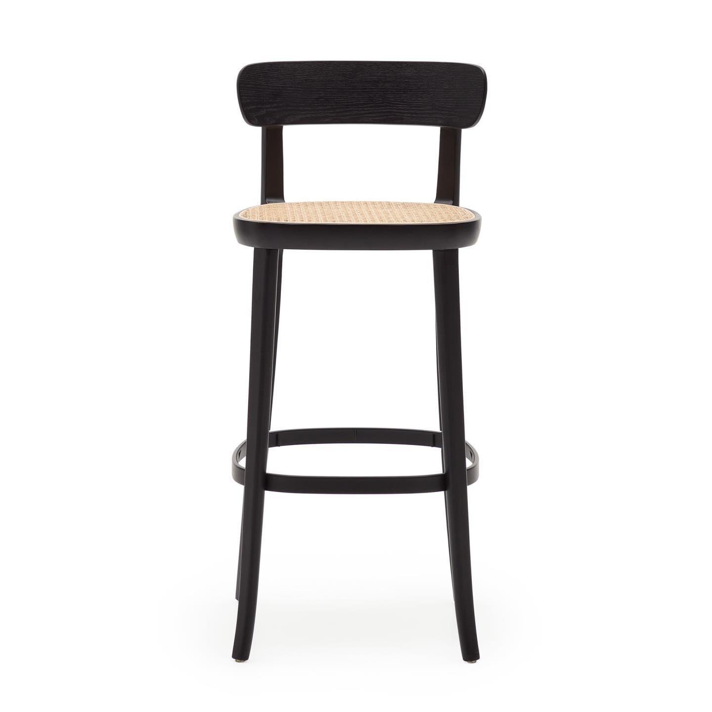 Krzesło barowe ROMANE czarne drewno bukowe La Forma Eye on Design