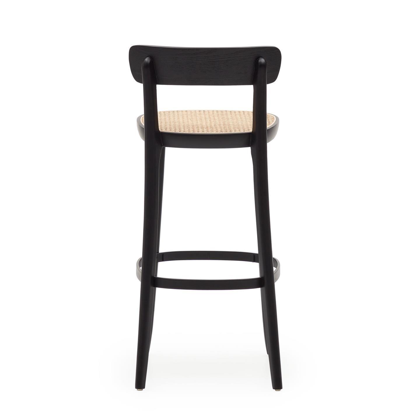 Krzesło barowe ROMANE czarne drewno bukowe La Forma Eye on Design