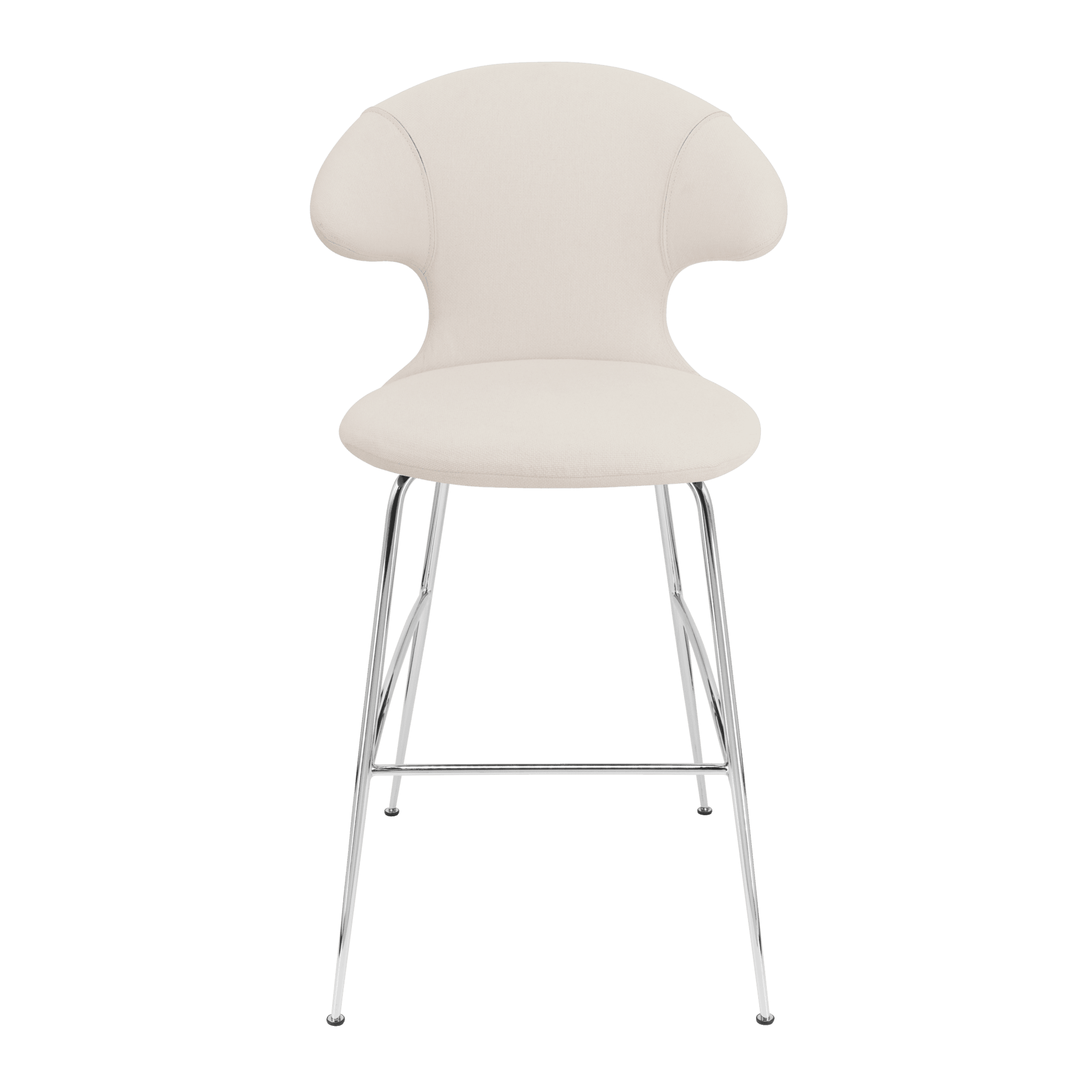 Krzesło barowe TIME FLIES beżowy ze srebrną podstawą UMAGE 112 cm Eye on Design