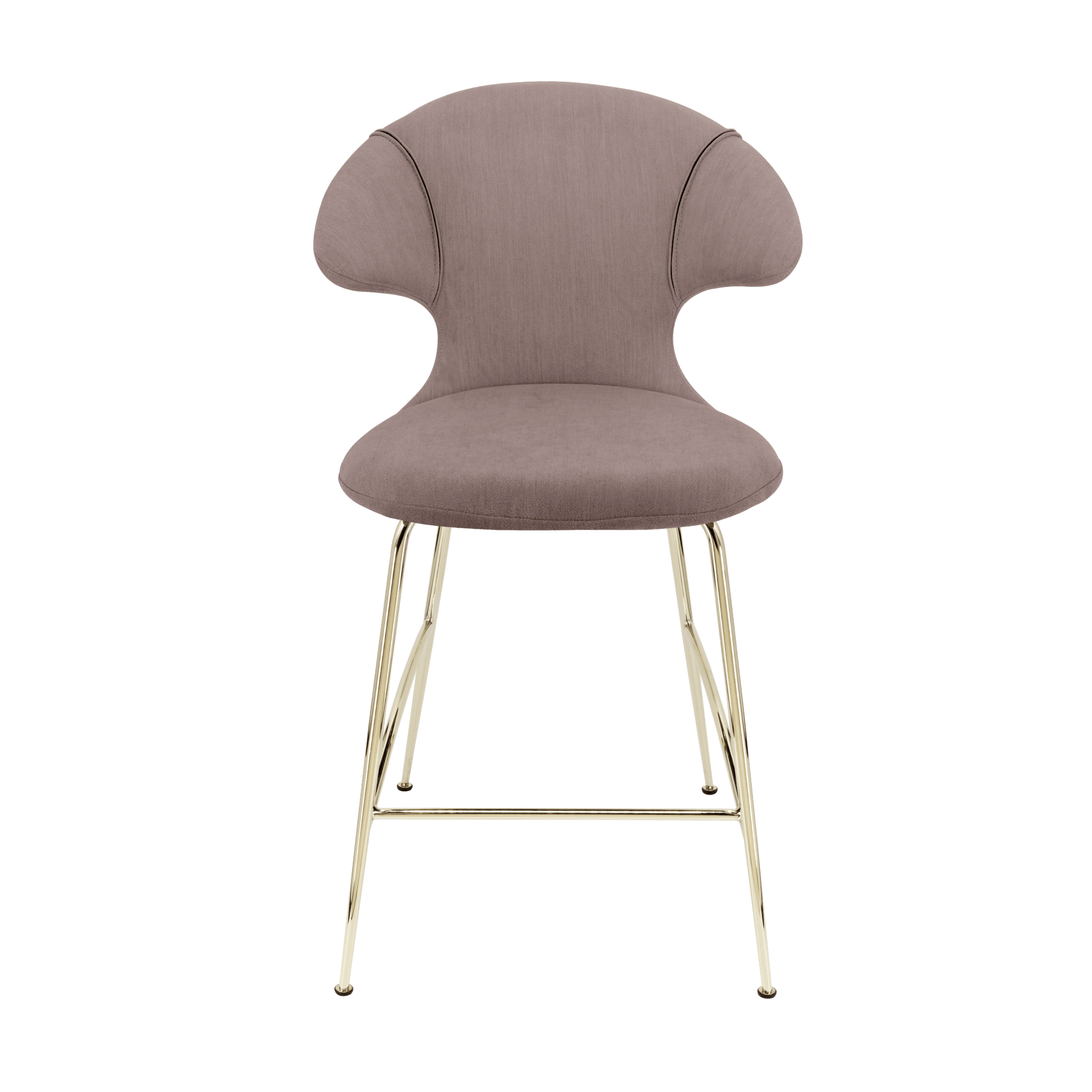 Krzesło barowe TIME FLIES brudny róż ze złotą podstawą UMAGE 102 cm Eye on Design