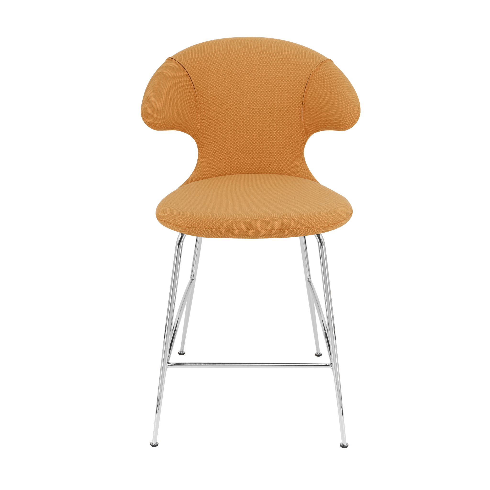 Krzesło barowe TIME FLIES bursztynowy ze srebrną podstawą UMAGE 102 cm Eye on Design