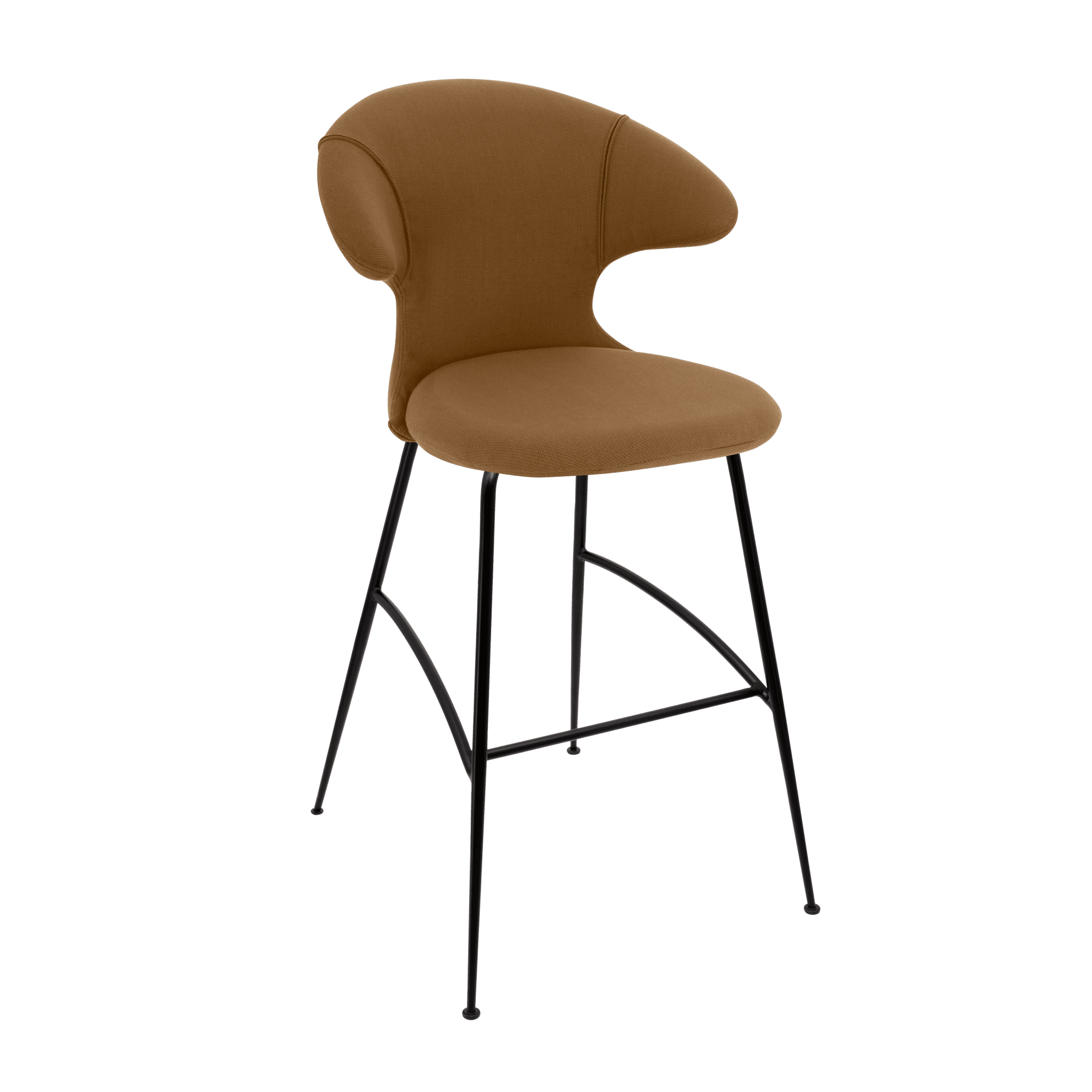Krzesło barowe TIME FLIES cynamonowy z czarną podstawą UMAGE Eye on Design