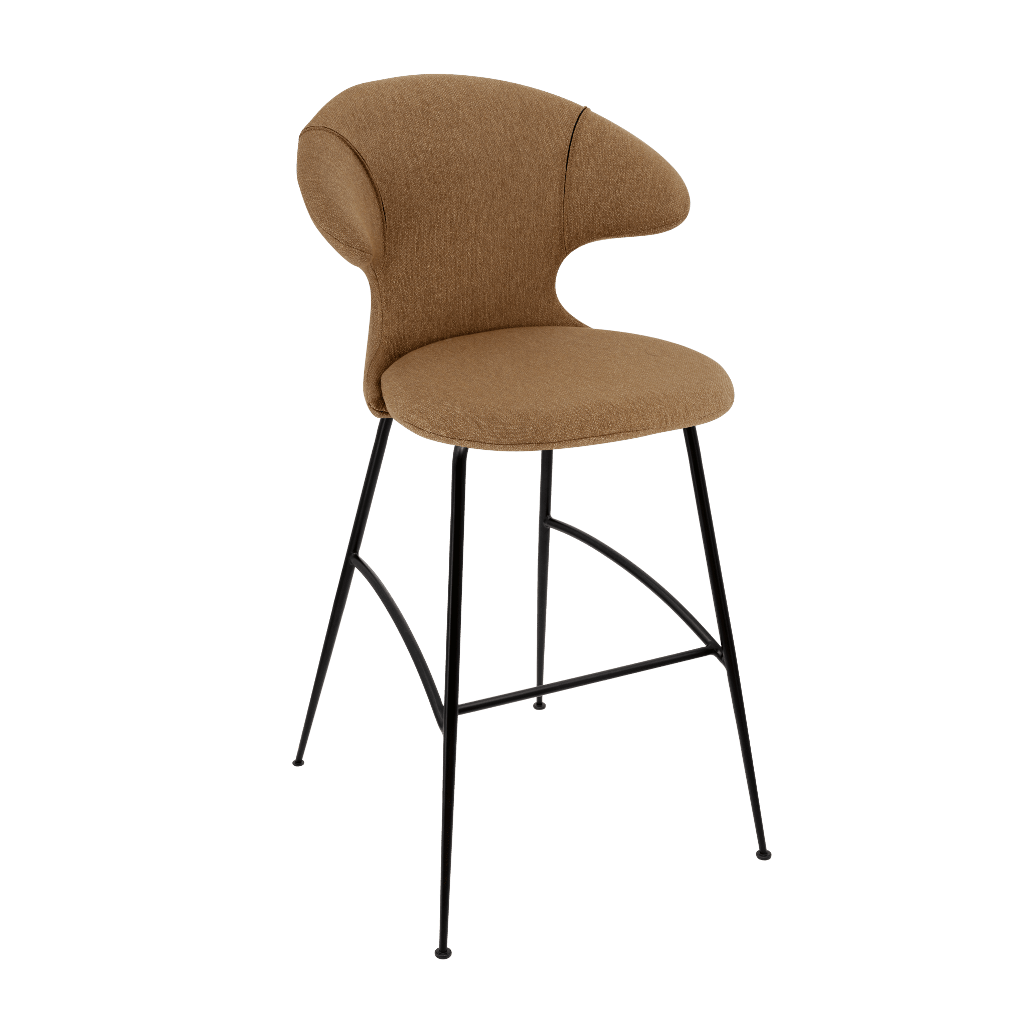 Krzesło barowe TIME FLIES karmelowy z czarną podstawą UMAGE Eye on Design