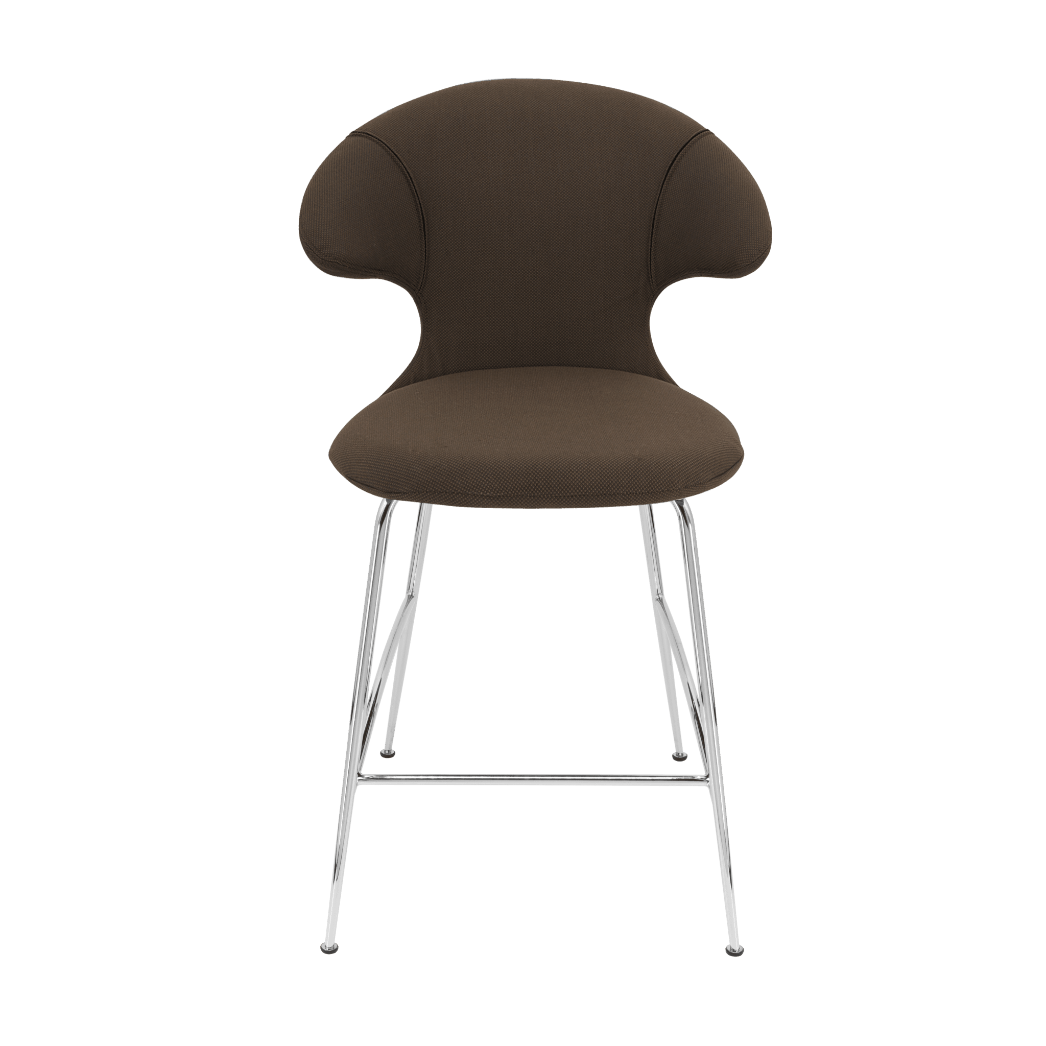 Krzesło barowe TIME FLIES kawowy ze srebrną podstawą UMAGE 102 cm Eye on Design