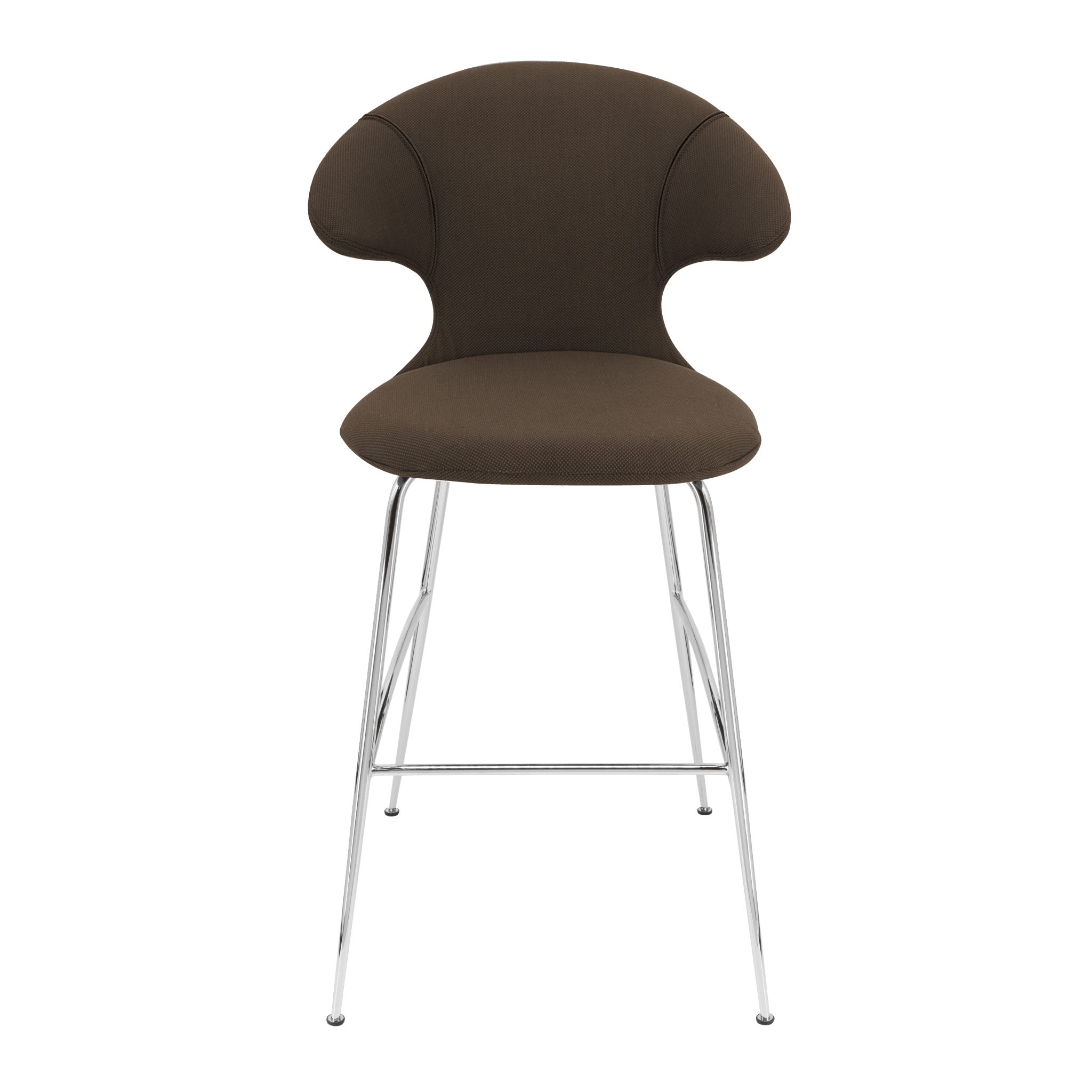 Krzesło barowe TIME FLIES kawowy ze srebrną podstawą UMAGE 112 cm Eye on Design