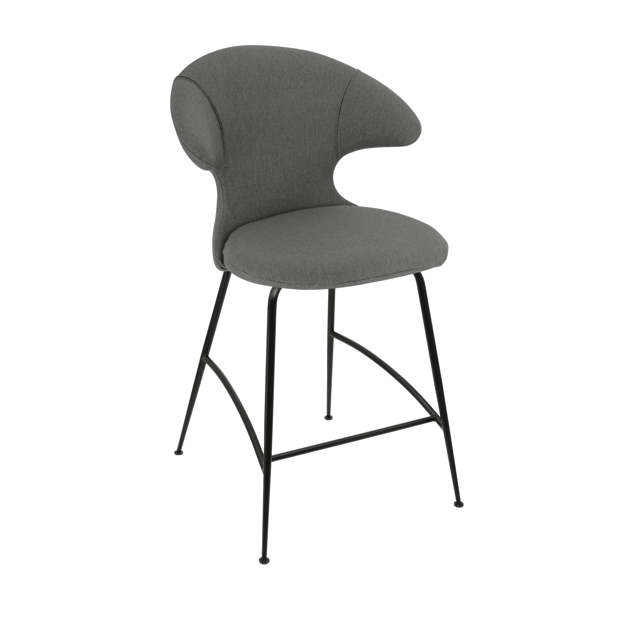 Krzesło barowe TIME FLIES szałwiowy z czarną podstawą UMAGE Eye on Design