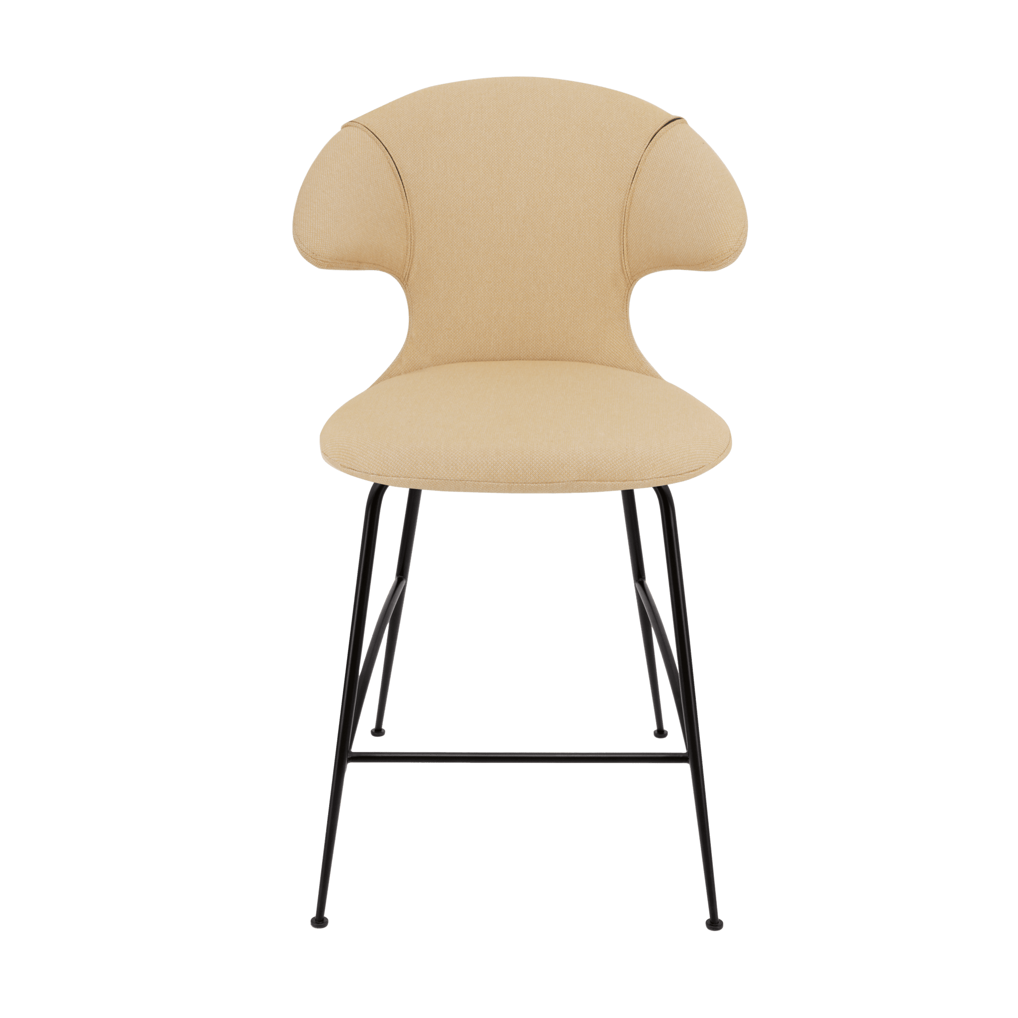 Krzesło barowe TIME FLIES żółty piaskowy z czarną podstawą UMAGE 102 cm Eye on Design