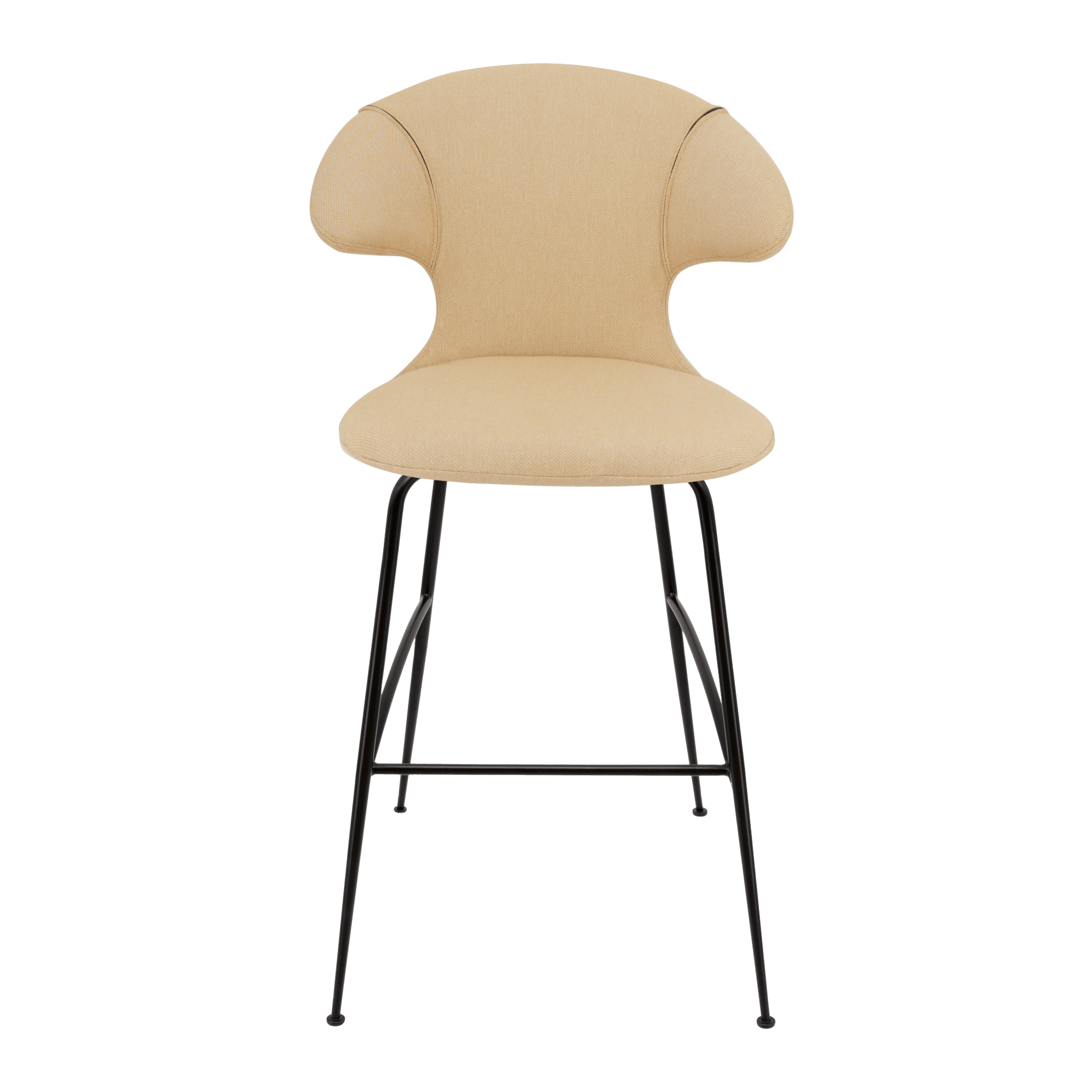 Krzesło barowe TIME FLIES żółty piaskowy z czarną podstawą UMAGE 112 cm Eye on Design