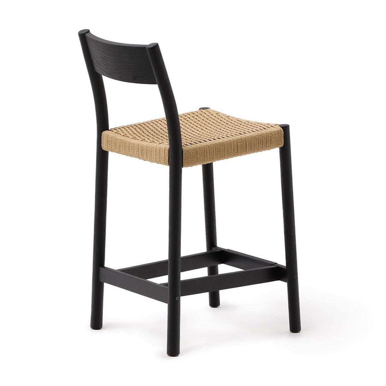 Krzesło barowe YALIA czarne drewno dębowe La Forma Eye on Design