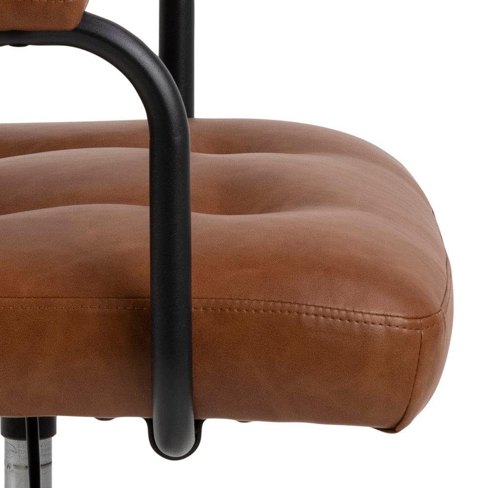 Krzesło biurowe ALPO brandy ekoskóra Actona Eye on Design
