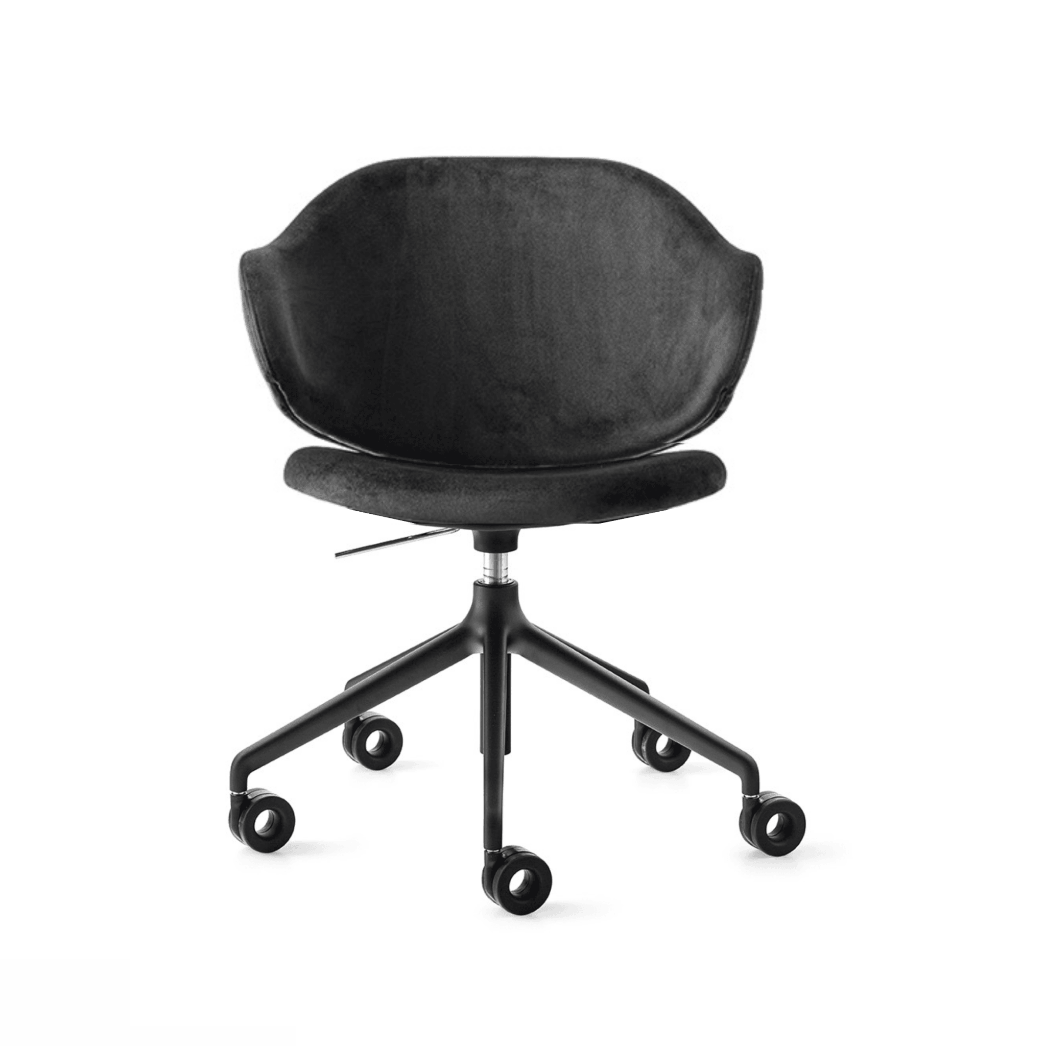 Krzesło biurowe HOLLY czarny aksamit Calligaris matowa czerń Eye on Design