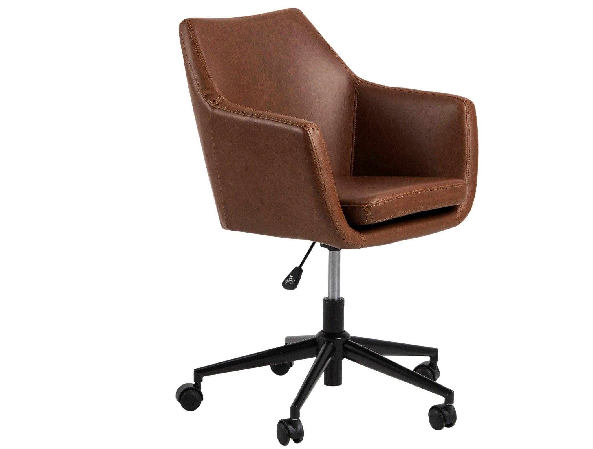 Krzesło biurowe MILAS brandy ekoskóra Actona Eye on Design