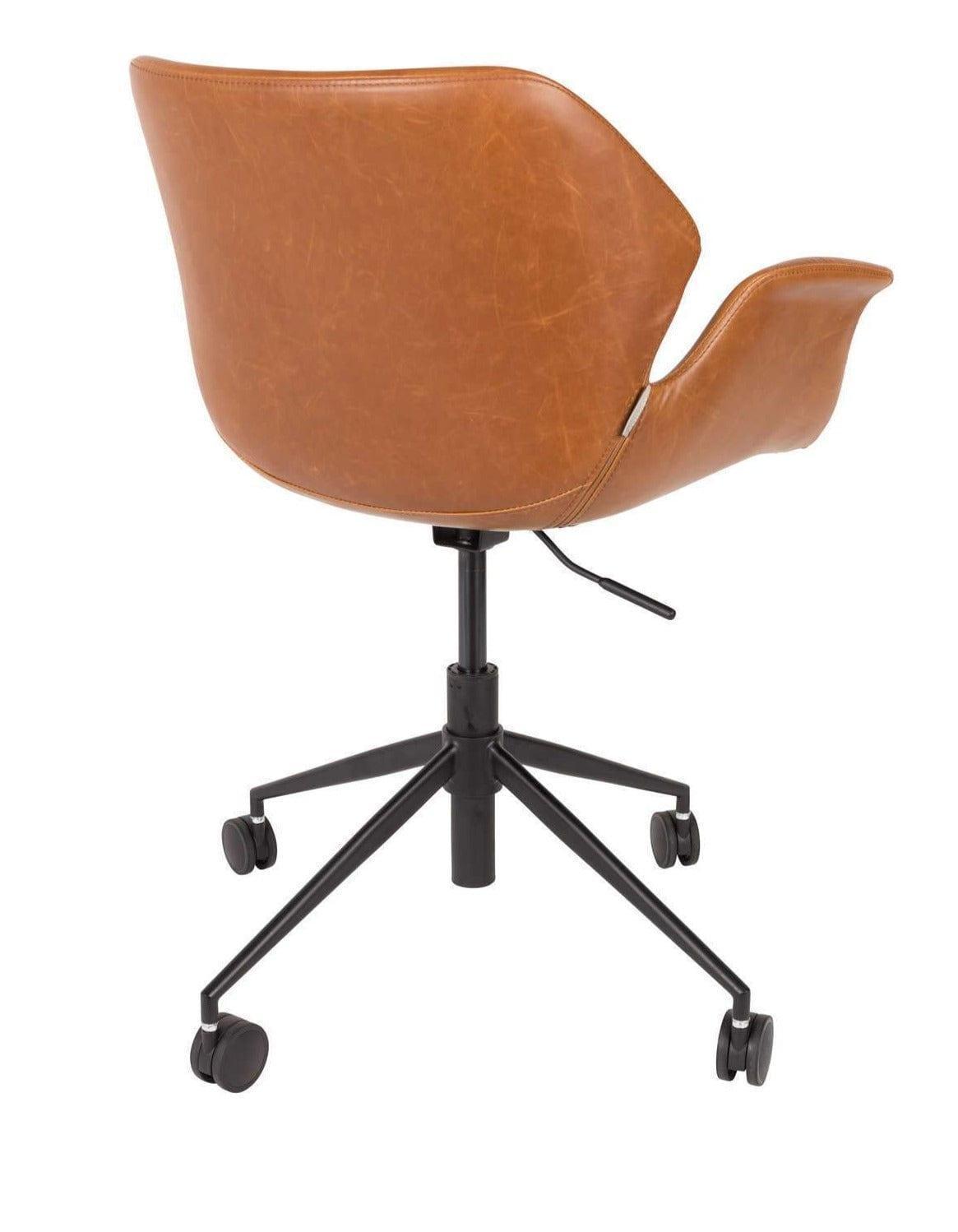 Krzesło biurowe NIKKI brązowy Zuiver Eye on Design